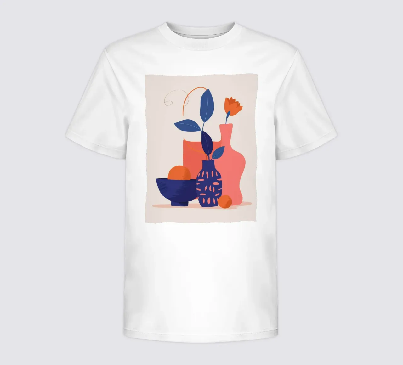 Minimalist Fruit & Flower kids t-shirt by Ink Pulse