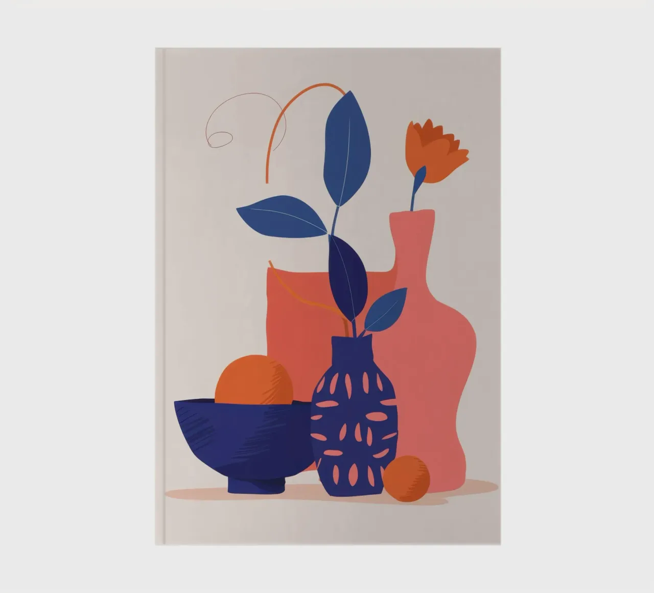 Frutta e fiori minimalisti diario da Ink Pulse