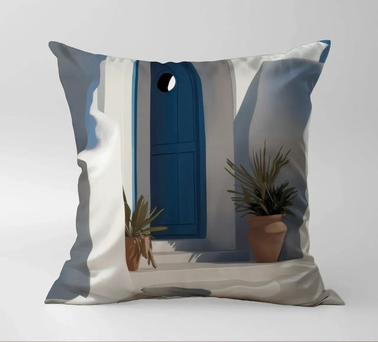 Santorini Blue Door cuscino da Flock Reverie
