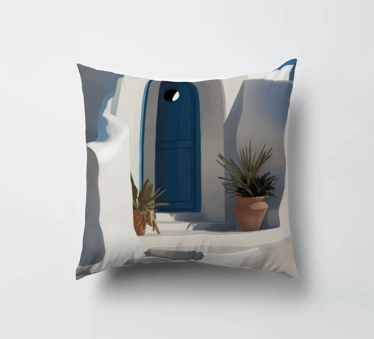 Santorini Blue Door cuscino da Flock Reverie