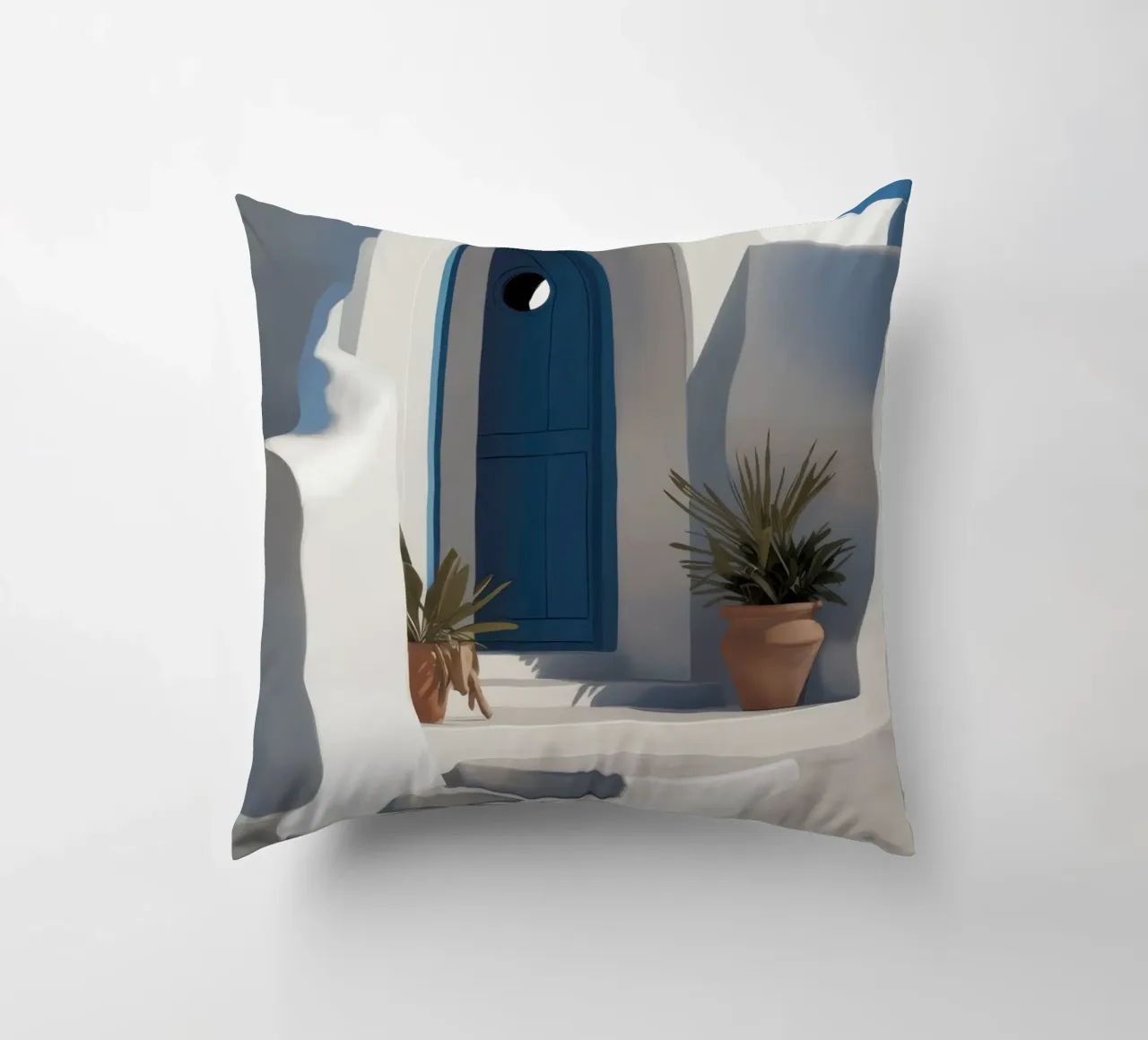 Santorini Blue Door cuscino da Flock Reverie