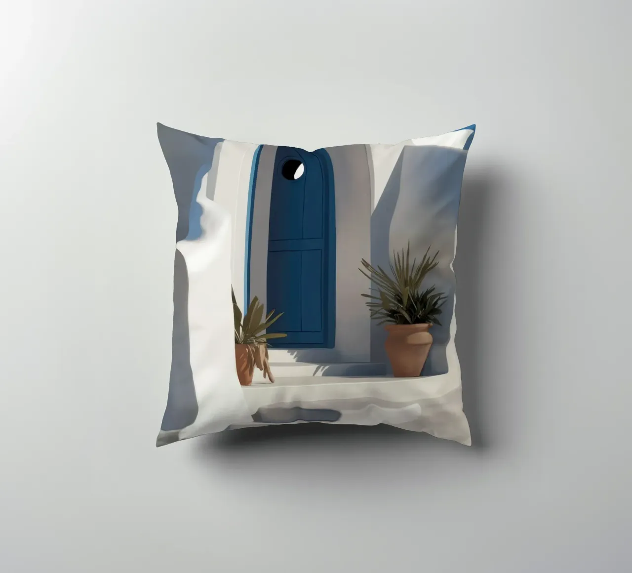 Santorini Blue Door cuscino da Flock Reverie
