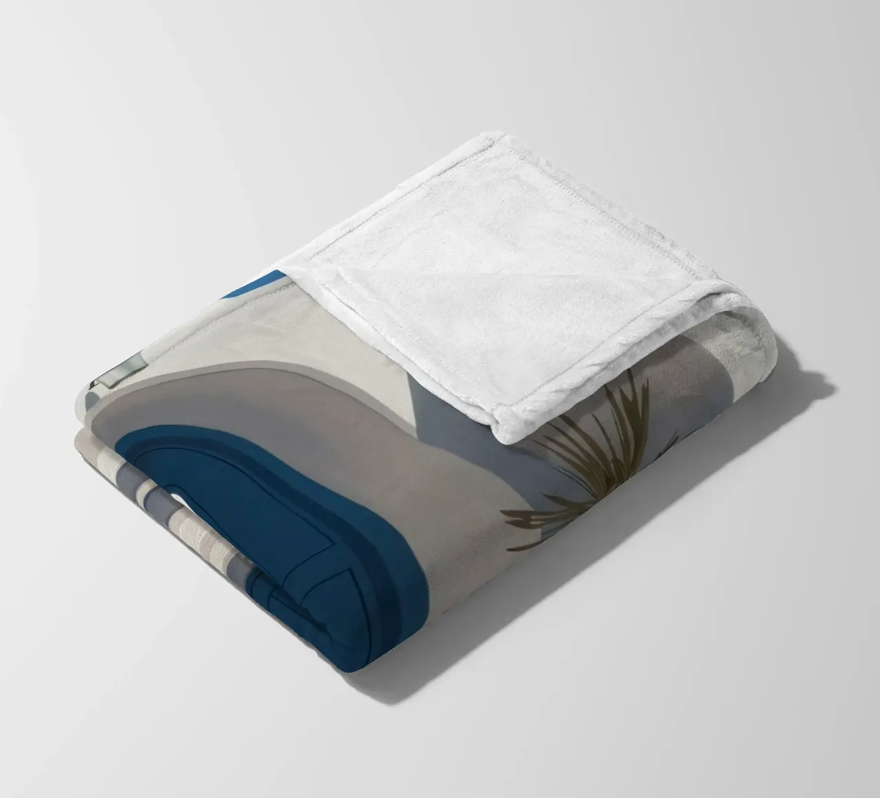 Santorini Blue Door coperta in pile da Flock Reverie
