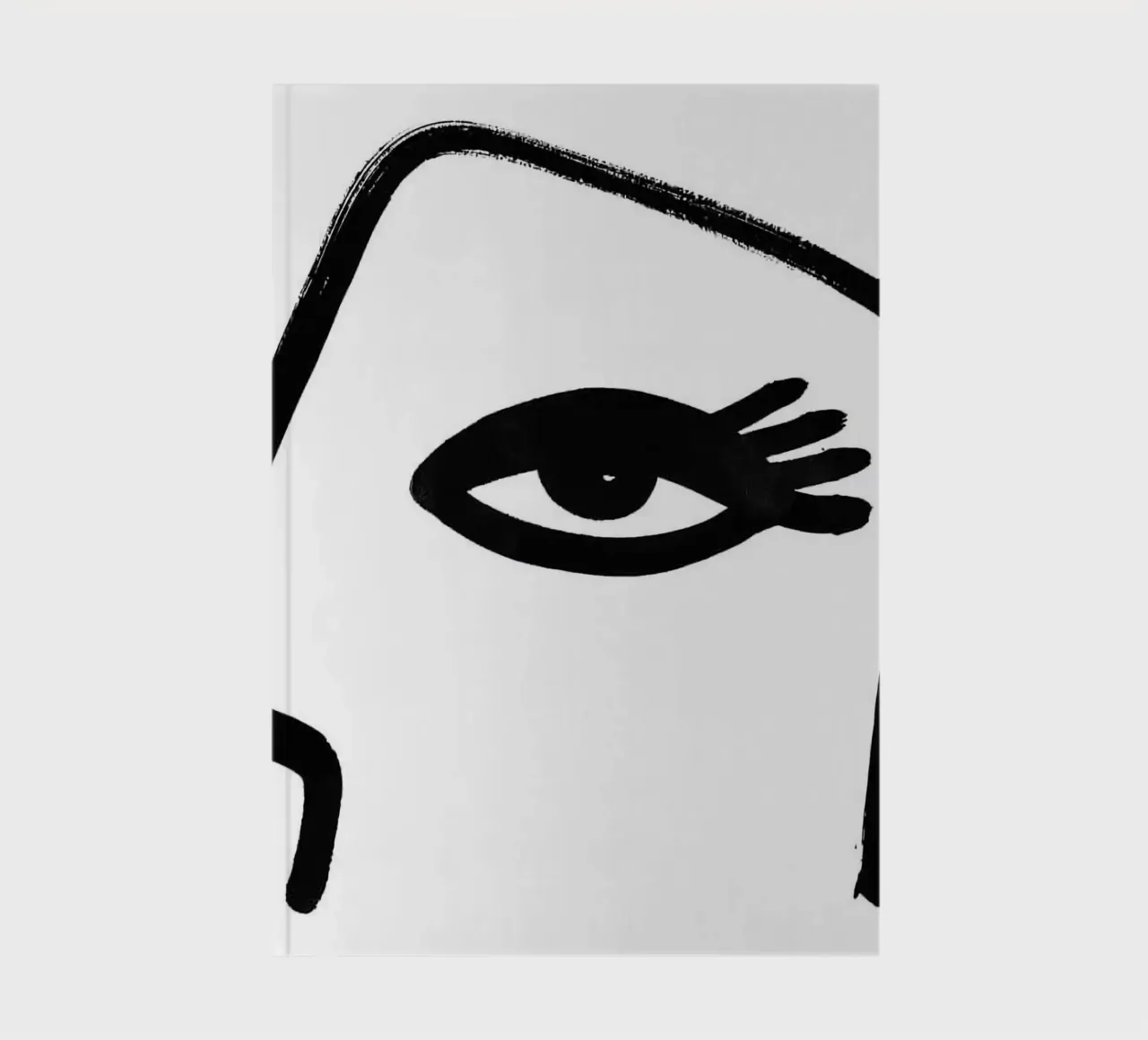 eye face minimalist outline notebook by Elliott Walsh