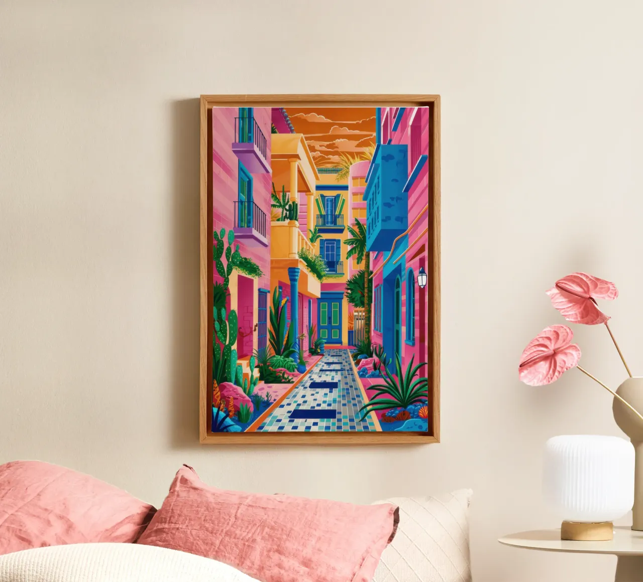 The Verdant Passageway canvas with Floater frame by Ink Pulse