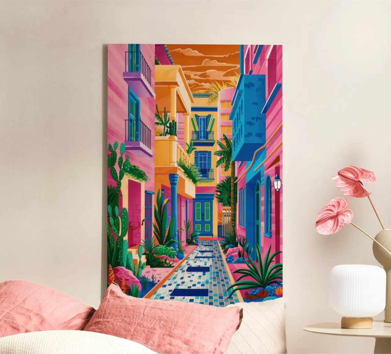 The Verdant Passageway canvas with Floater frame by Ink Pulse