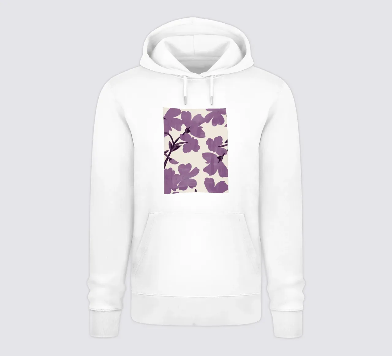 Fiori viola felpa con cappuccio da ThingDesign