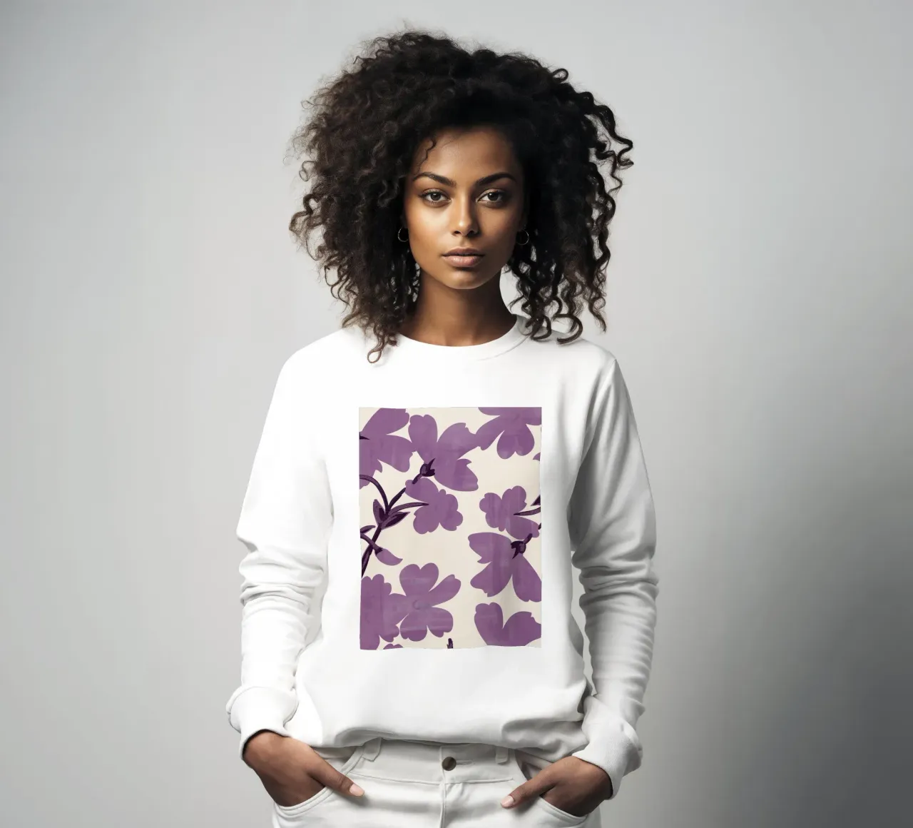 Fiori viola felpa da ThingDesign