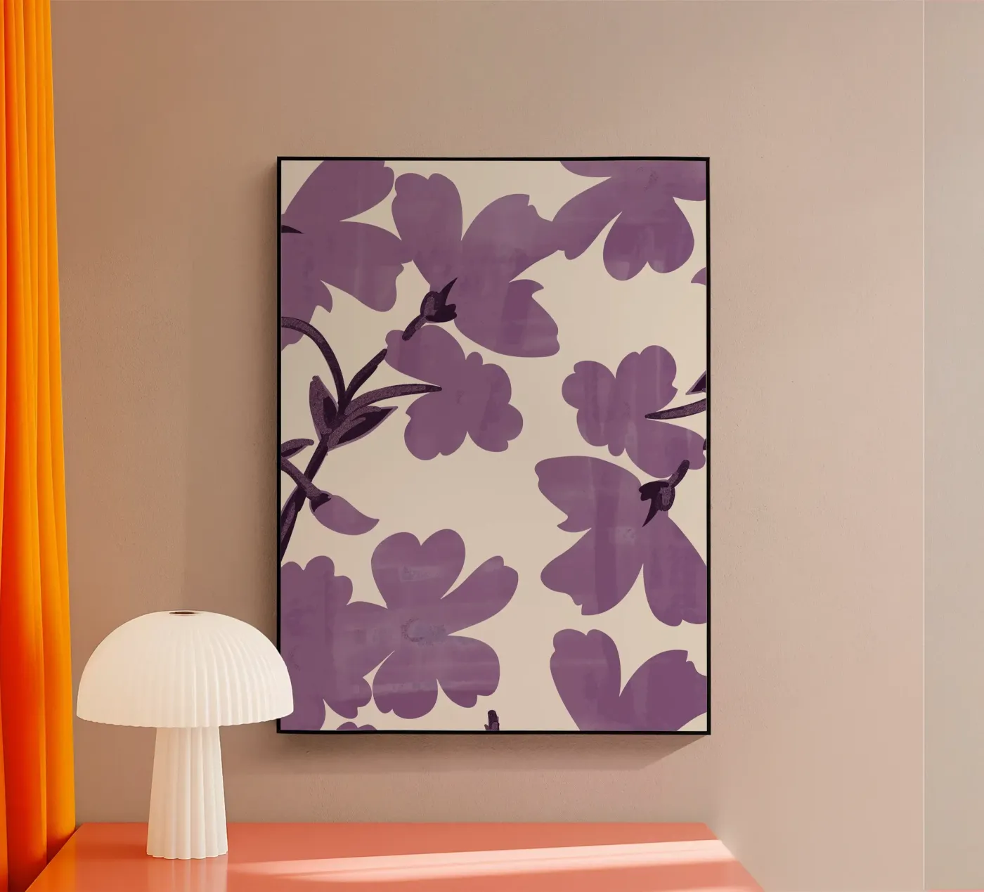 Purple Flowers acryl van ThingDesign