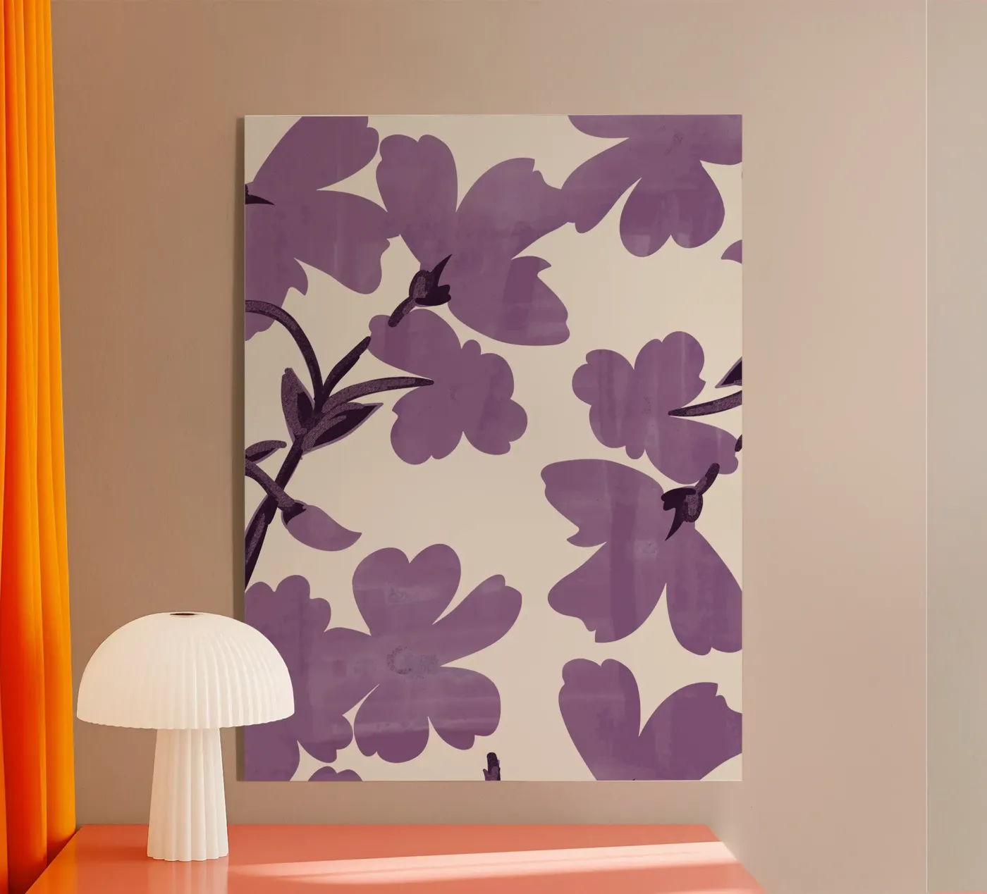 Purple Flowers acryl van ThingDesign