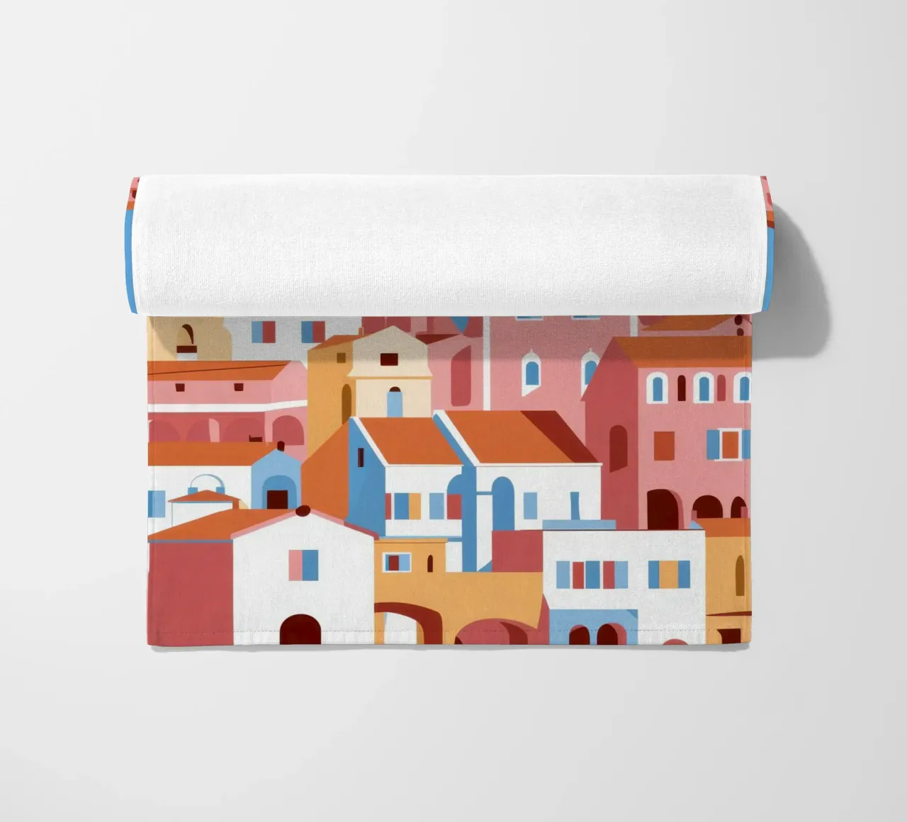 Città di mare in terracotta telo mare da Flock Reverie