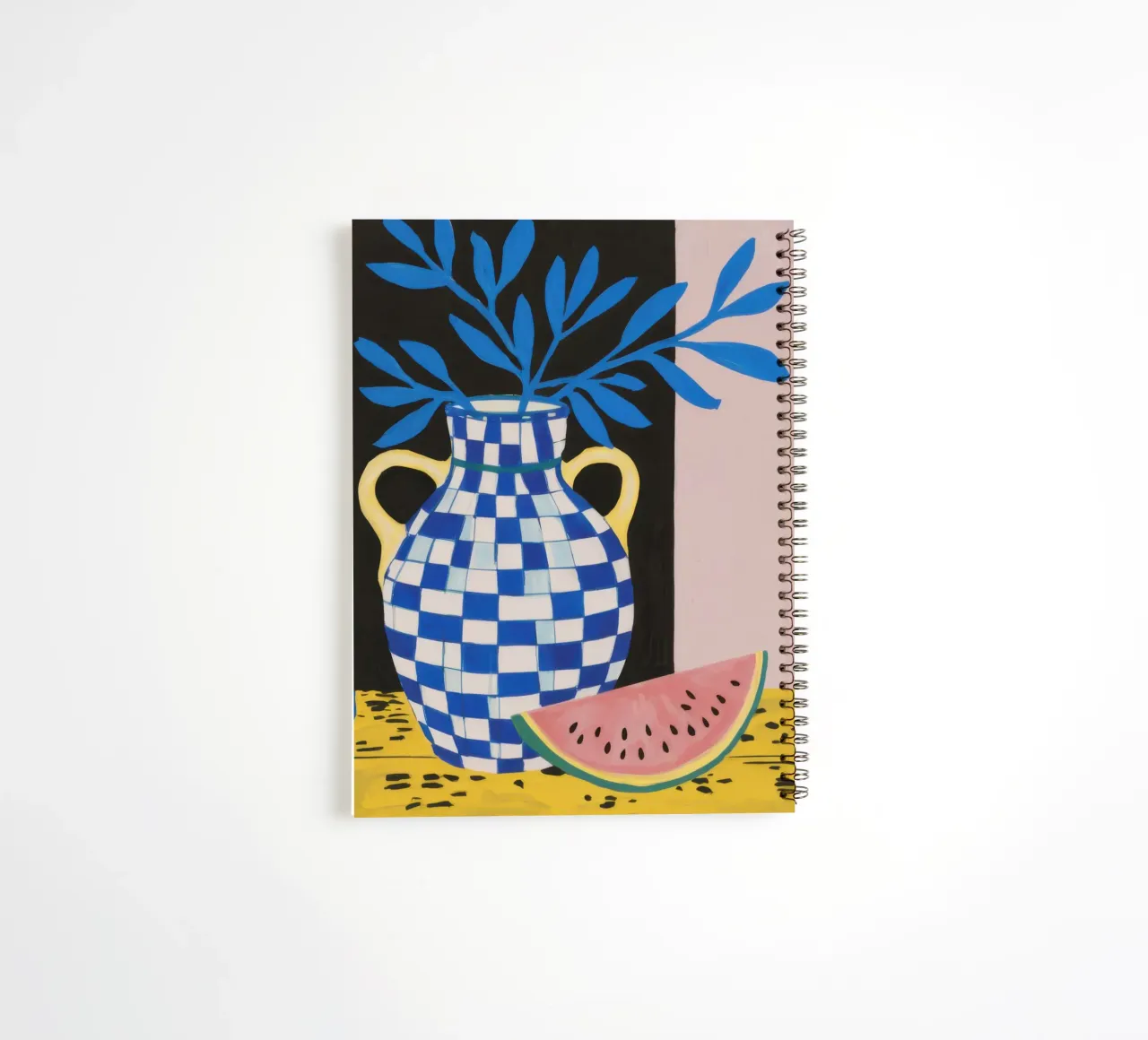 Watermelon and Checkers spiral notebook by Ink Pulse