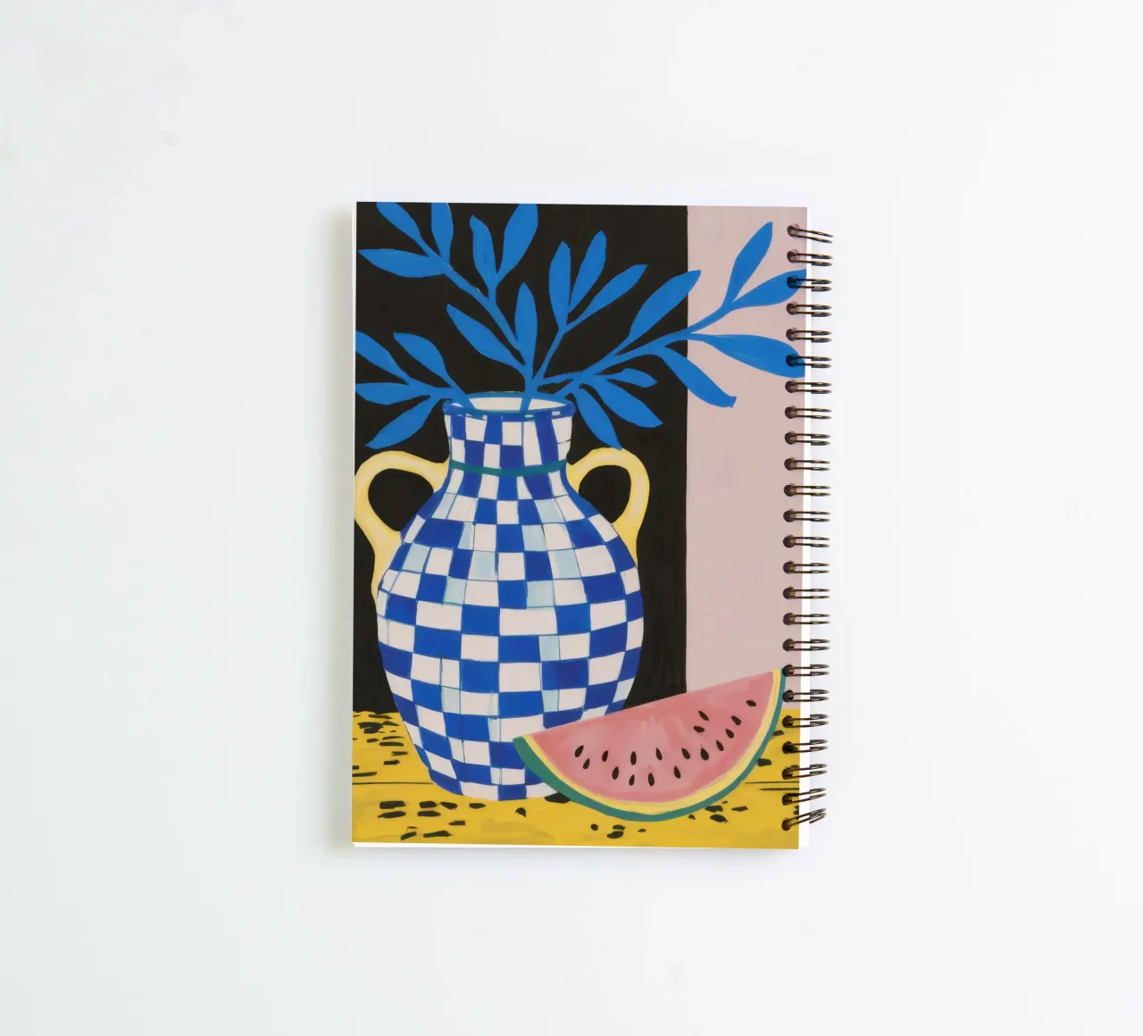 Watermelon and Checkers spiral notebook by Ink Pulse