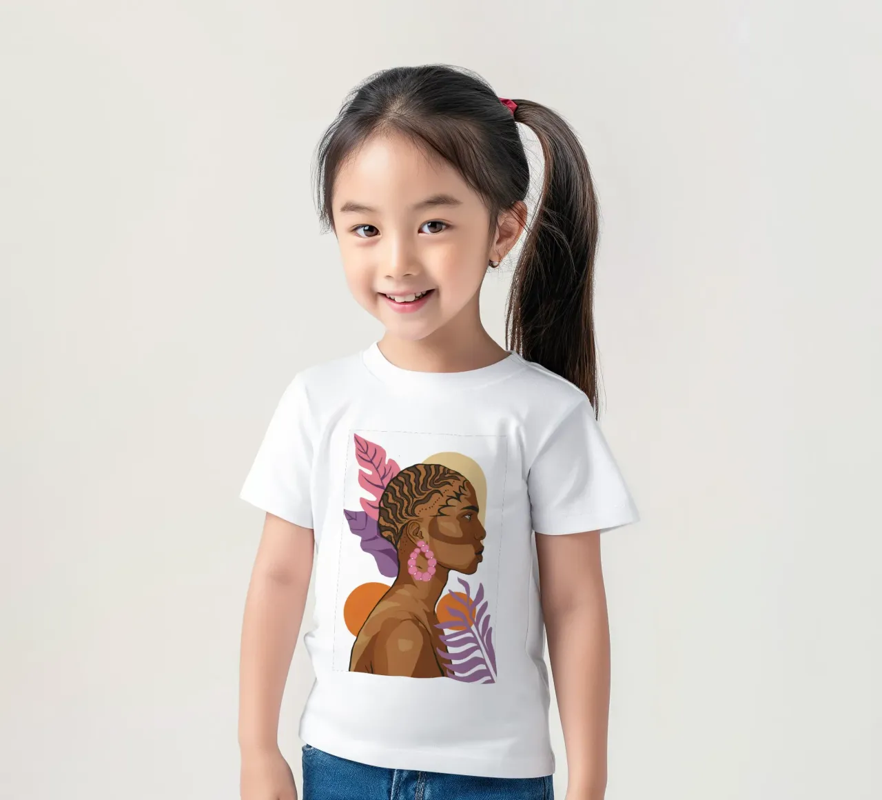 Golden Hour Goddess kids t-shirt by Ink Pulse