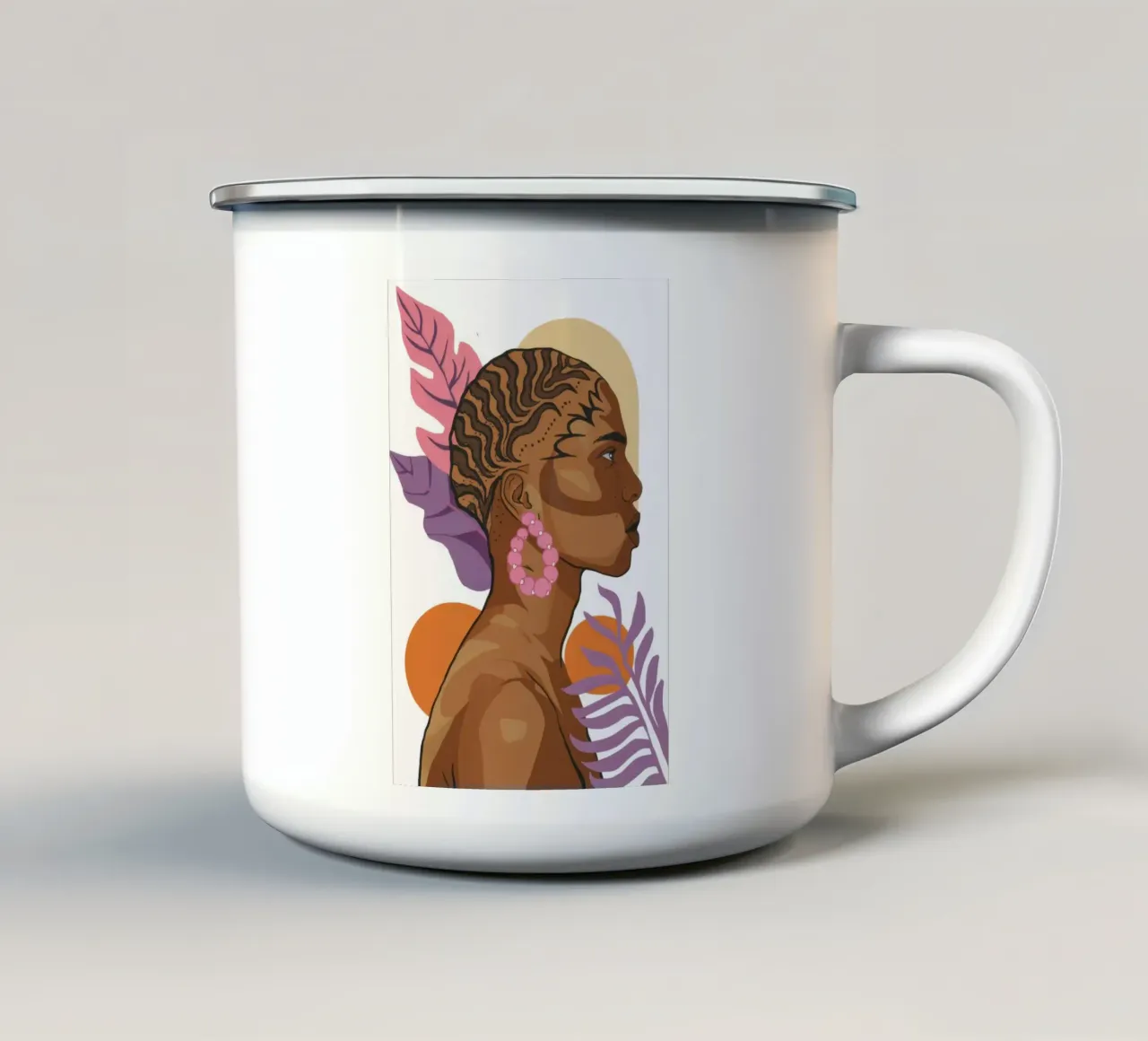 Dea dell'ora d'oro tazza in smalto da Ink Pulse