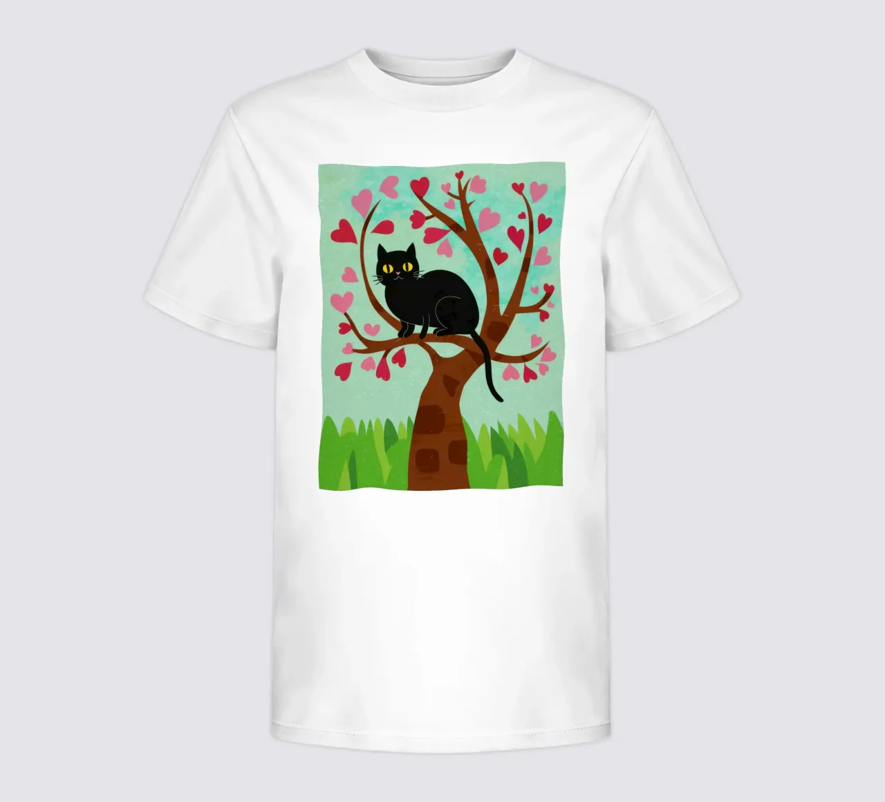 Gatto in un albero di fiori t-shirt bambini da Flock Reverie