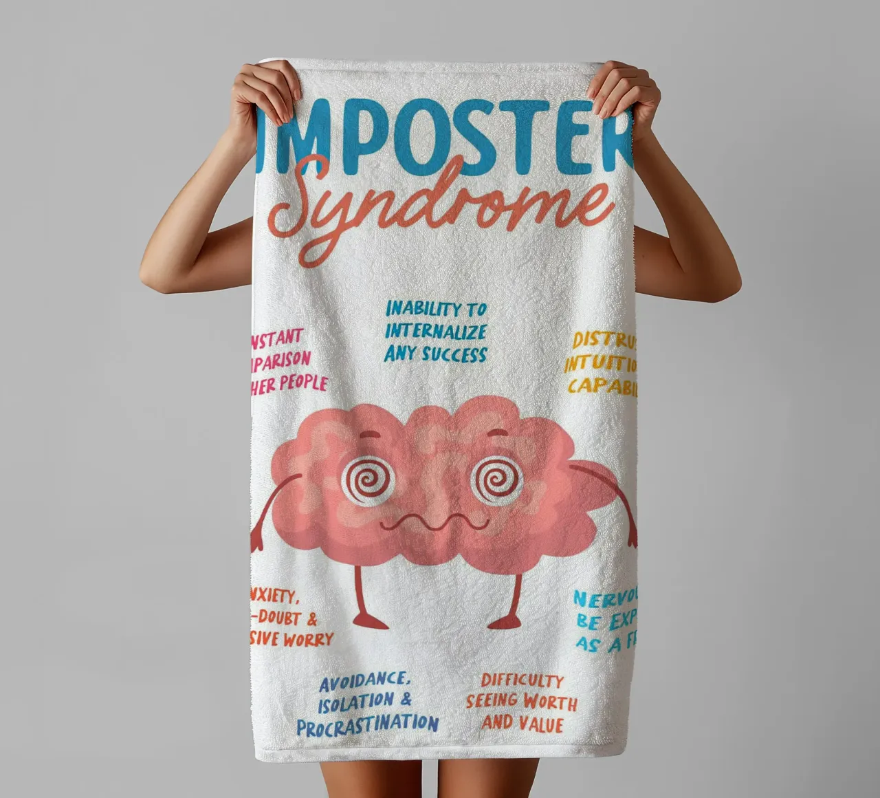 sindrome dell'impostore asciugamano da bagno da Eva Rogers