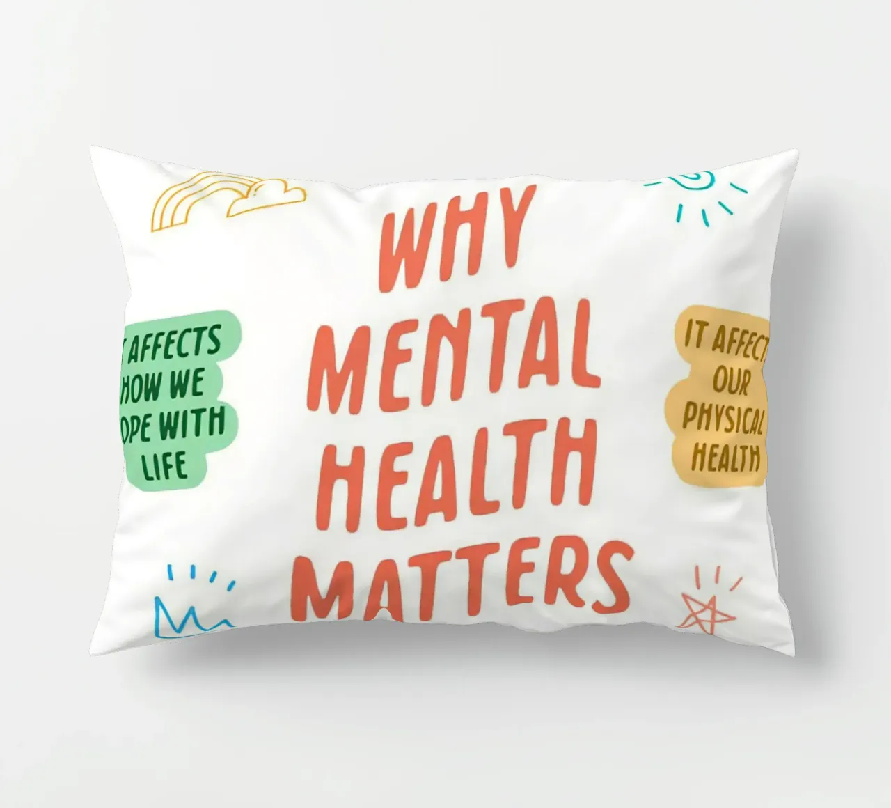 why mental health matters decorative cushion by Eva Rogers