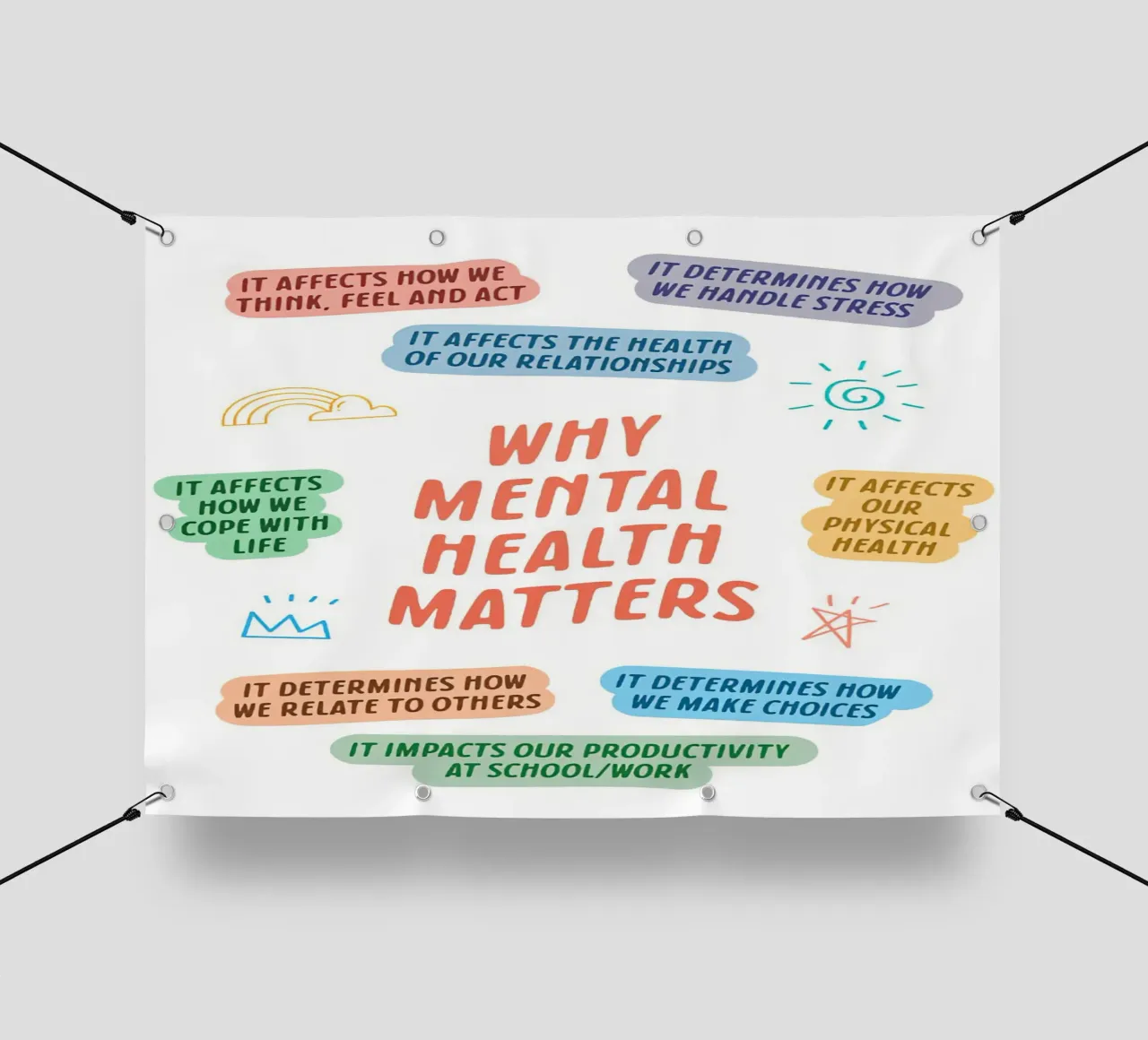 why mental health matters pvc cover by Eva Rogers
