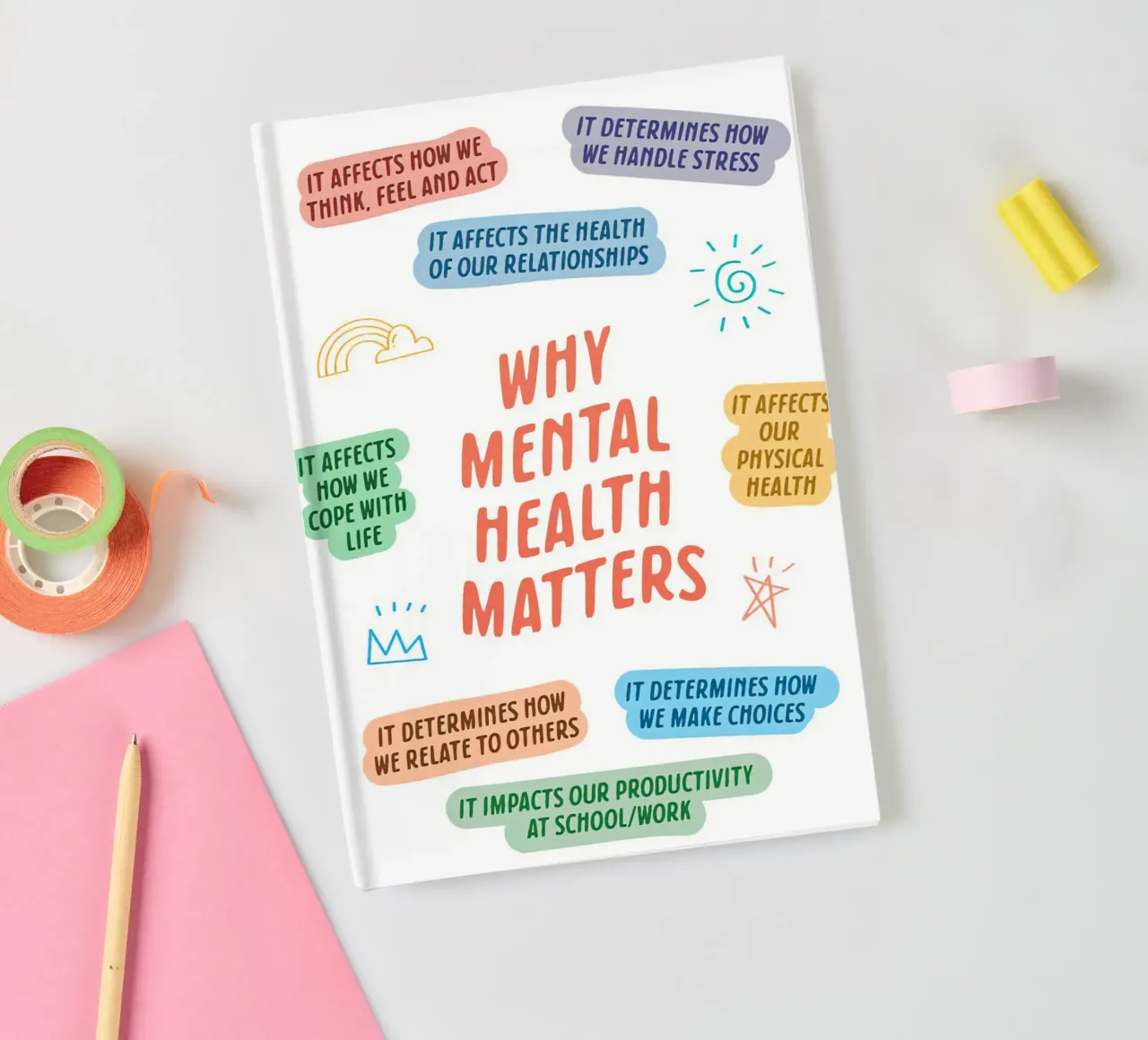 why mental health matters notebook by Eva Rogers