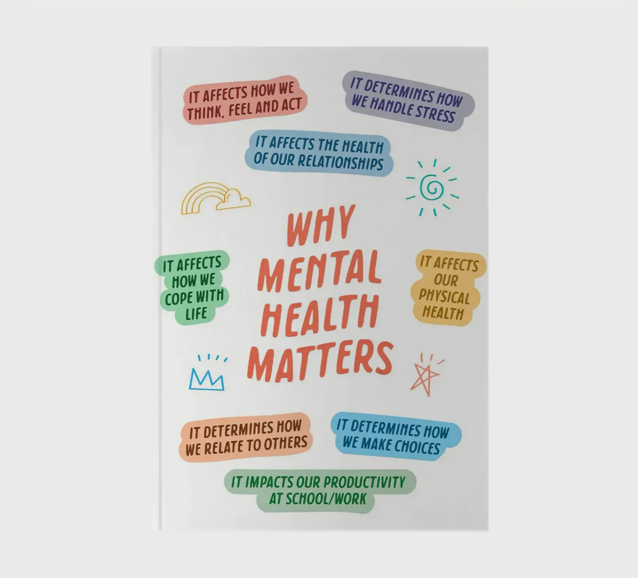 why mental health matters notebook by Eva Rogers
