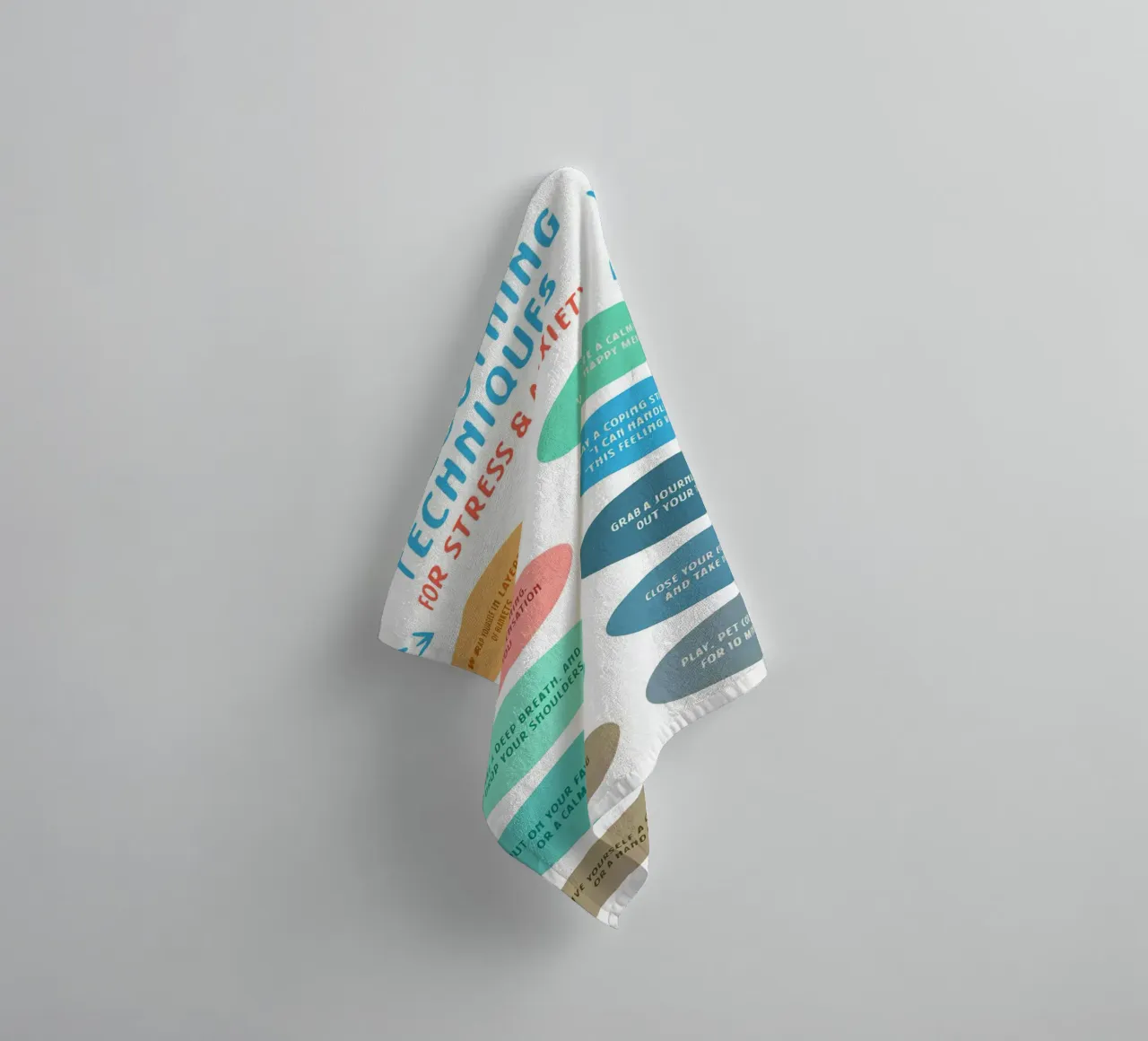 Self Soothing Techniques For Stress and Anxiety towel by Eva Rogers