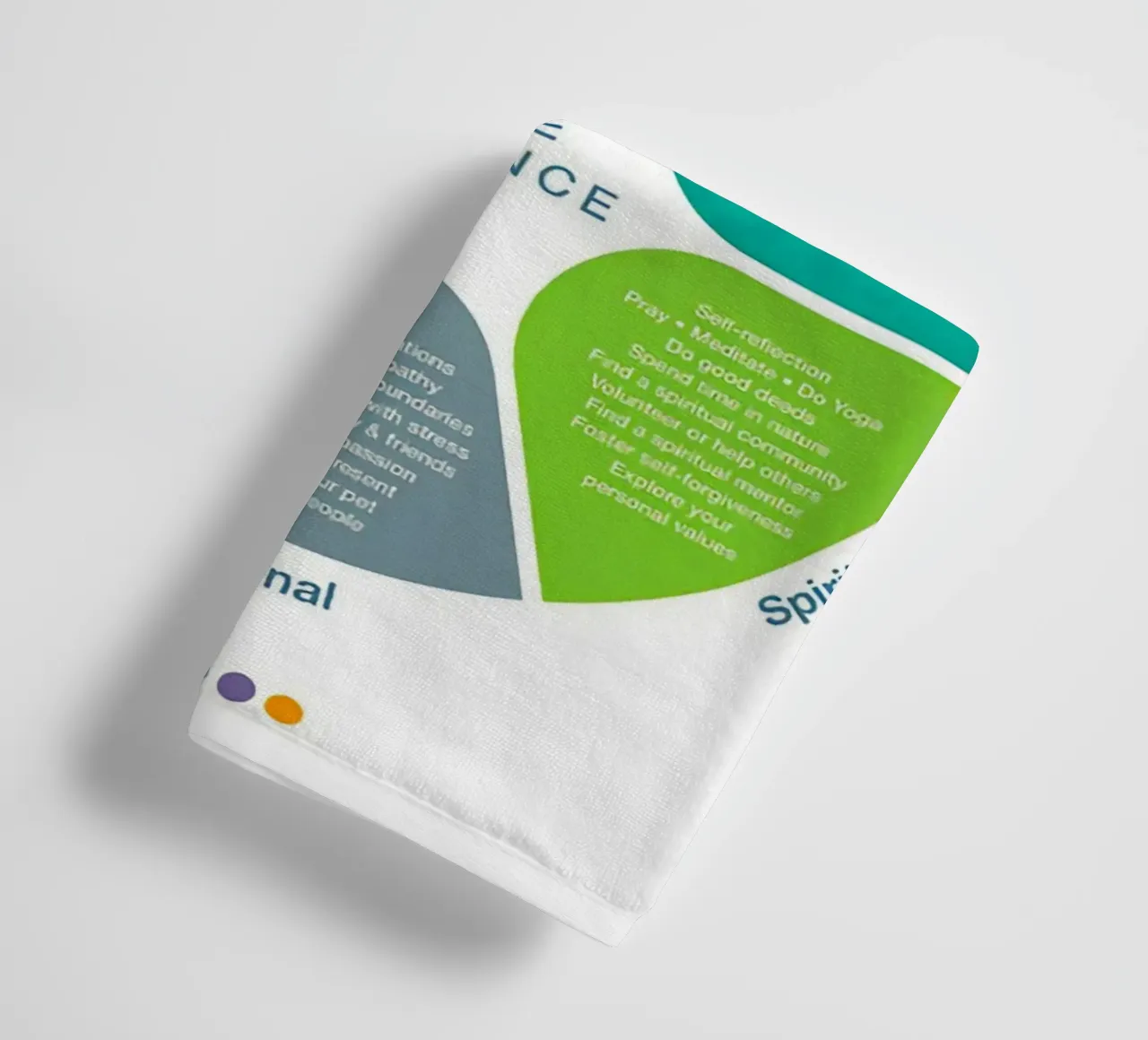 Self Care Wheel towel by Eva Rogers