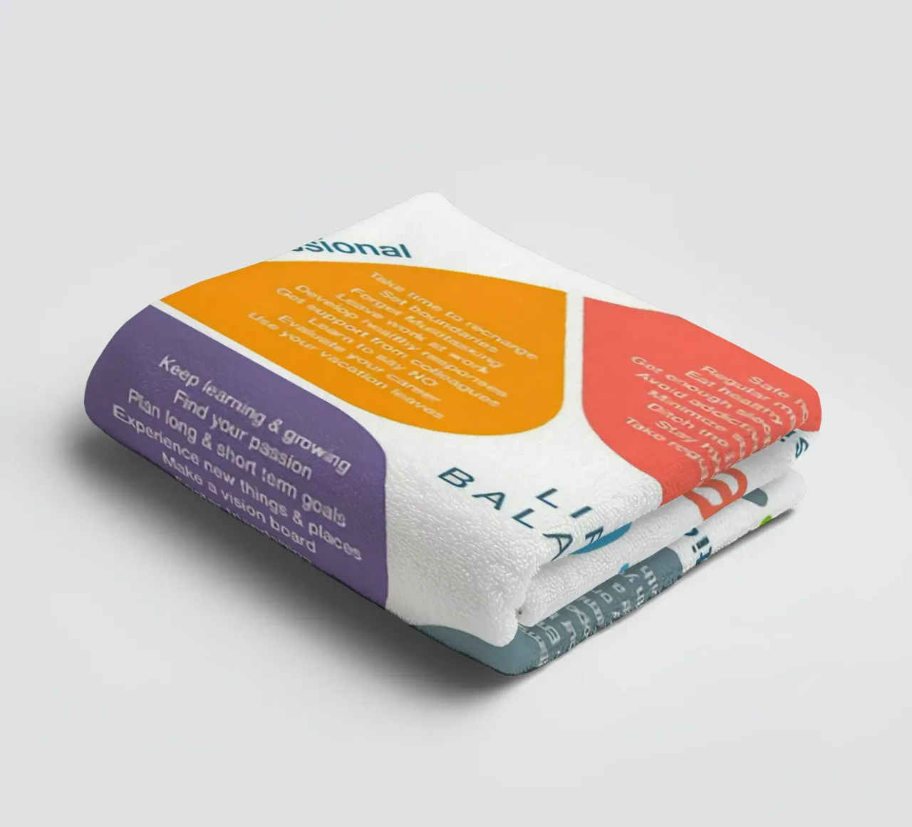 Self Care Wheel towel by Eva Rogers