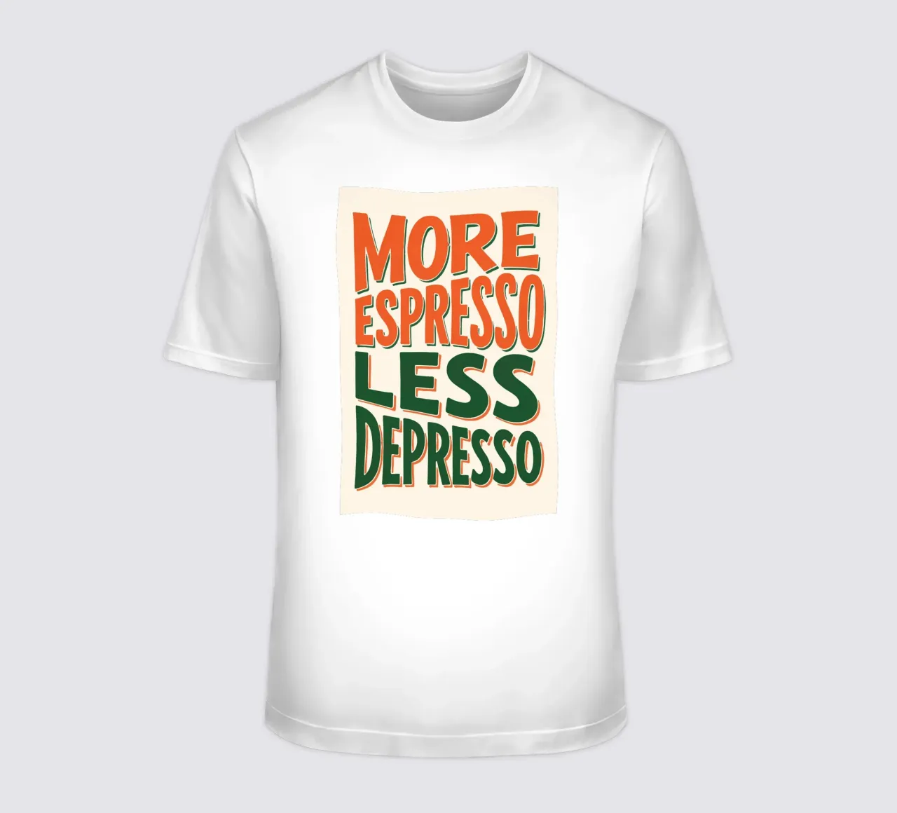 More Espresso, Less Depresso - Espresso Yourself t-shirt da KUNSTstück