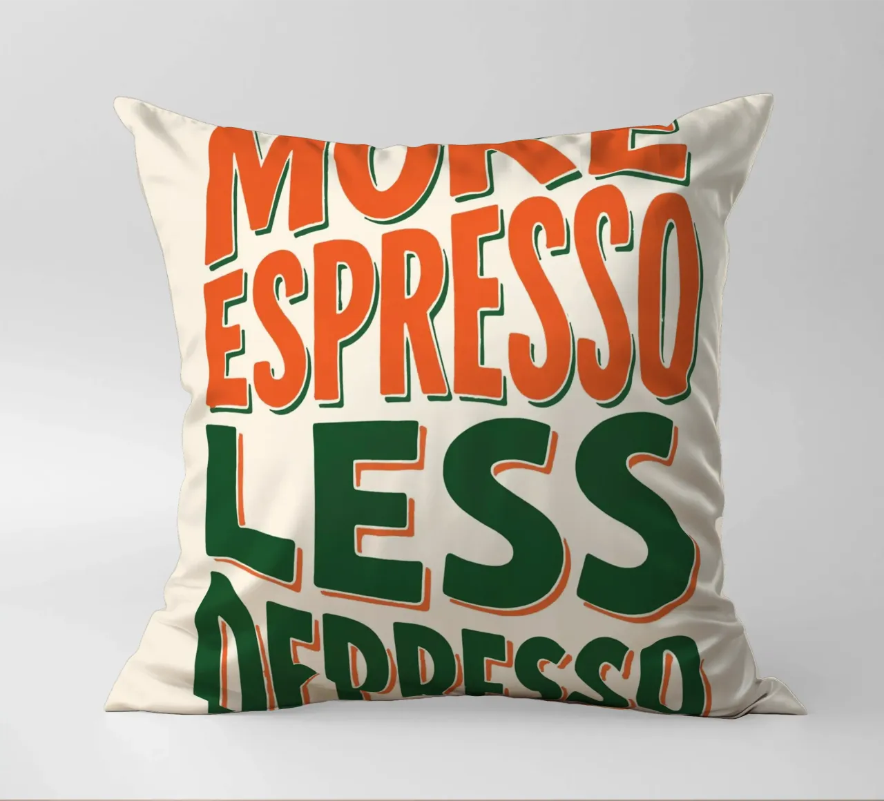 More Espresso, Less Depresso - Espresso Yourself cuscino da KUNSTstück