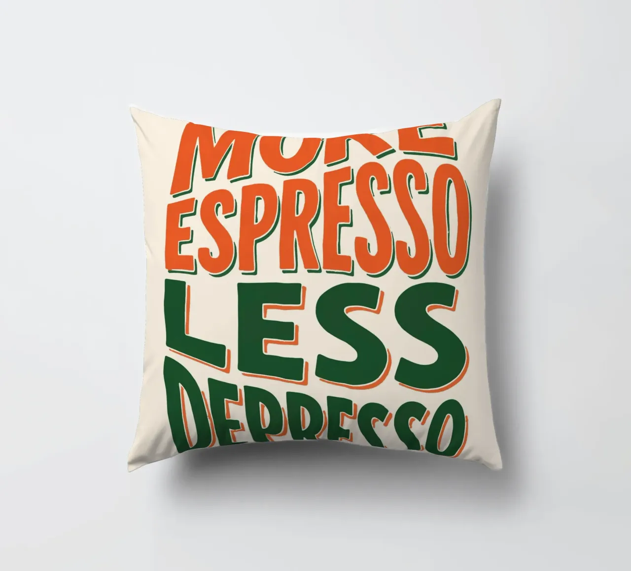 More Espresso, Less Depresso - Espresso Yourself cuscino da KUNSTstück