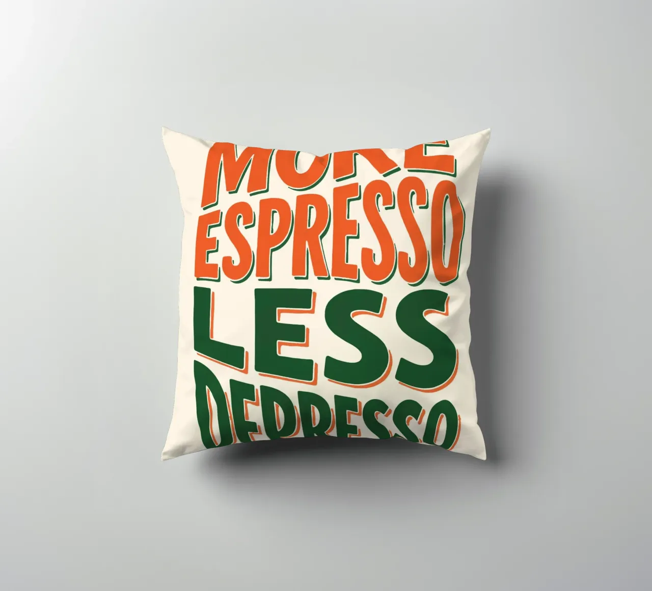 More Espresso, Less Depresso - Espresso Yourself cuscino da KUNSTstück