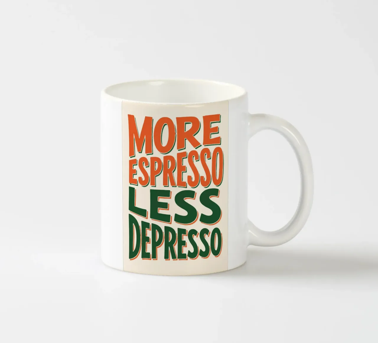 More Espresso, Less Depresso - Espresso Yourself tazza in ceramica da KUNSTstück