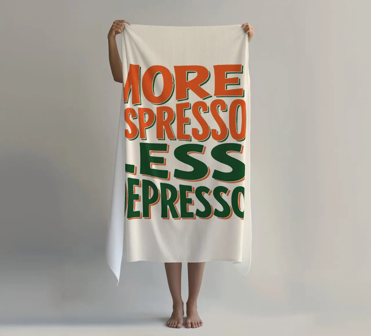 More Espresso, Less Depresso - Espresso Yourself telo mare da KUNSTstück