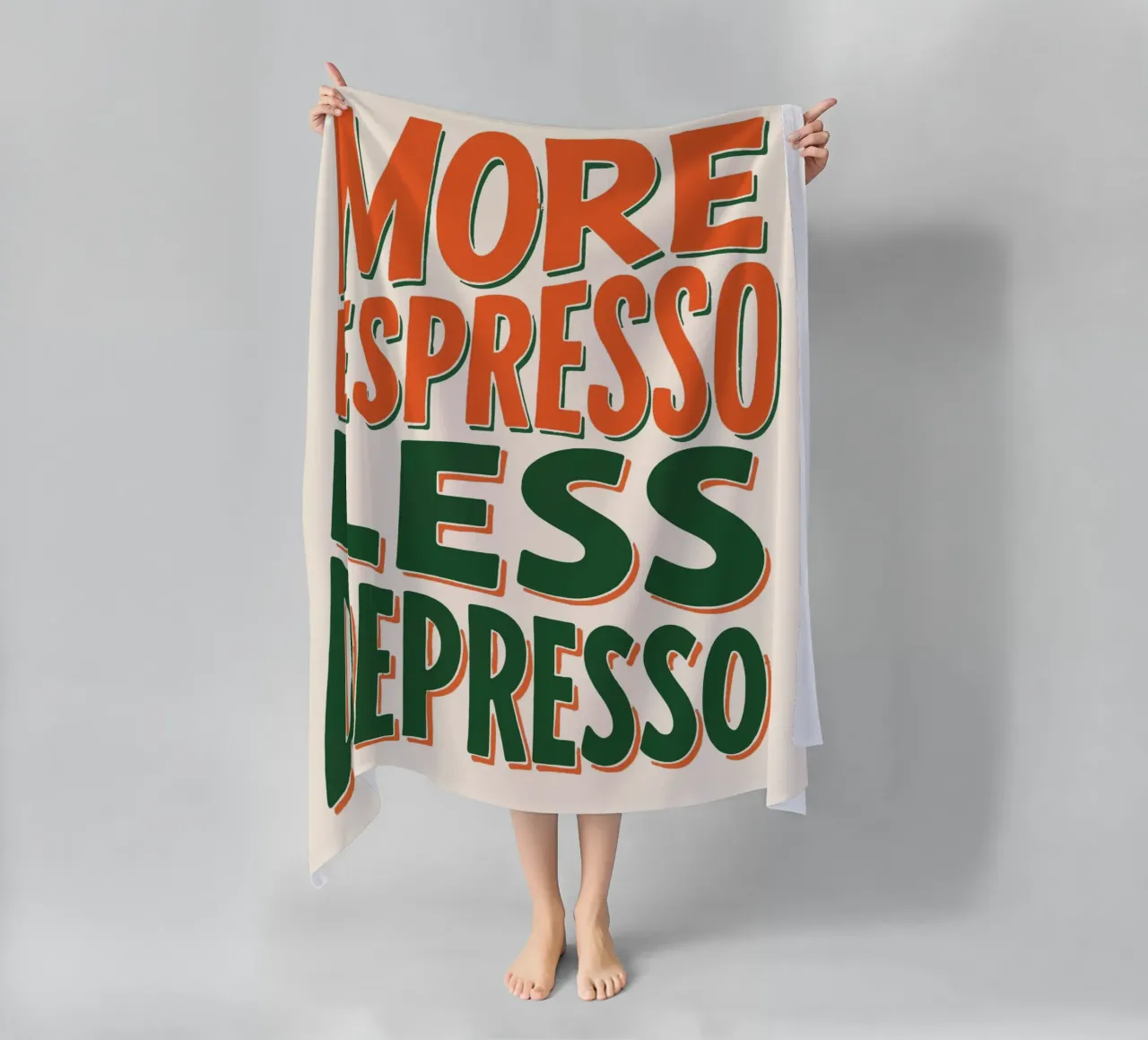 More Espresso, Less Depresso - Espresso Yourself telo mare da KUNSTstück