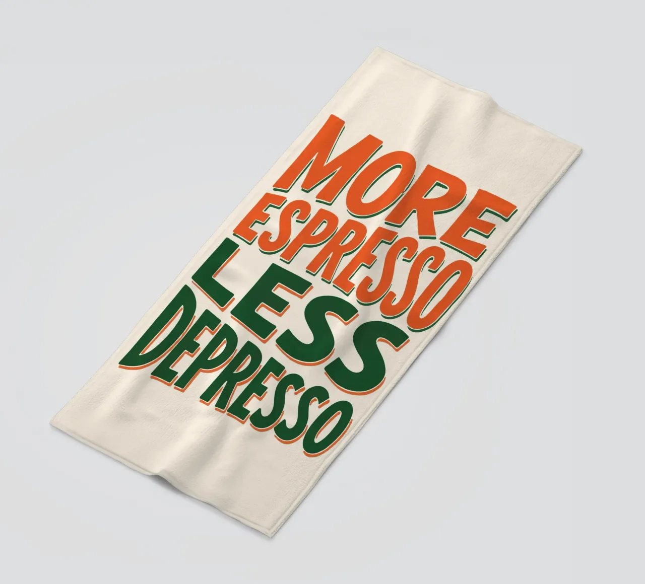 More Espresso, Less Depresso - Espresso Yourself telo mare da KUNSTstück