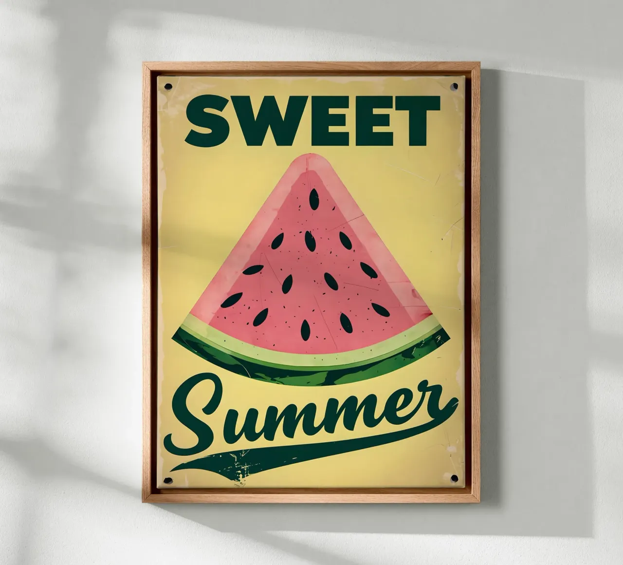 Poster d'epoca con dolce anguria estiva tela con Cornice a cassetta da 🥝 KIWI STORE