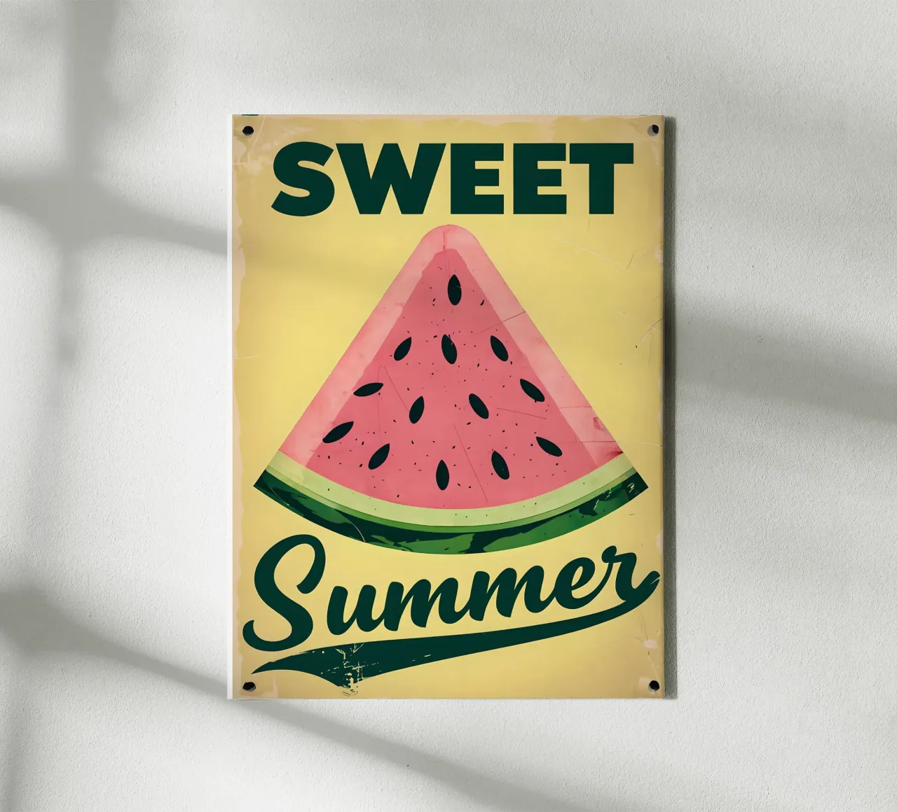 Poster d'epoca con dolce anguria estiva tela con Cornice a cassetta da 🥝 KIWI STORE