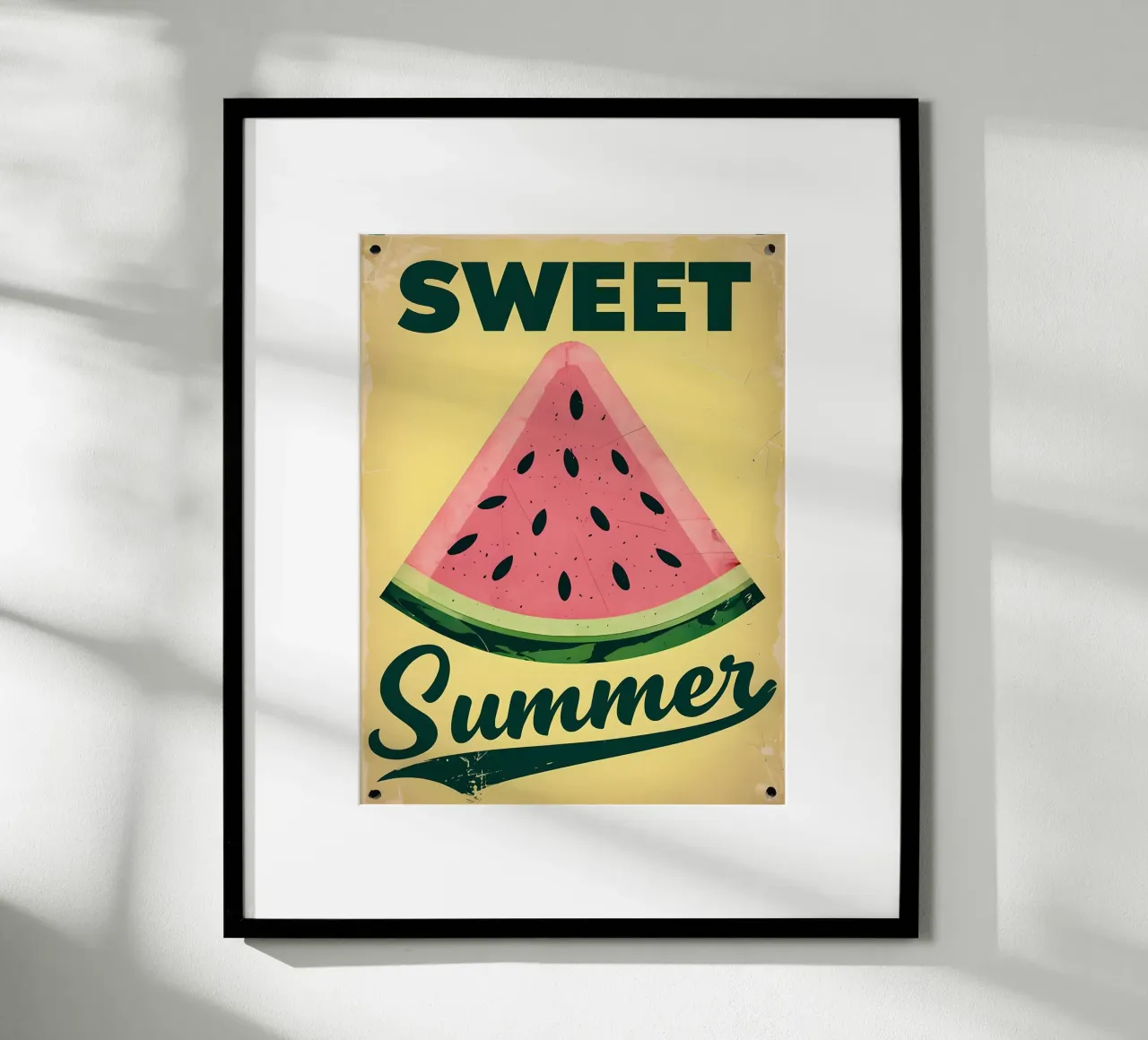 Poster d'epoca con dolce anguria estiva poster con telaio in plastica da 🥝 KIWI STORE