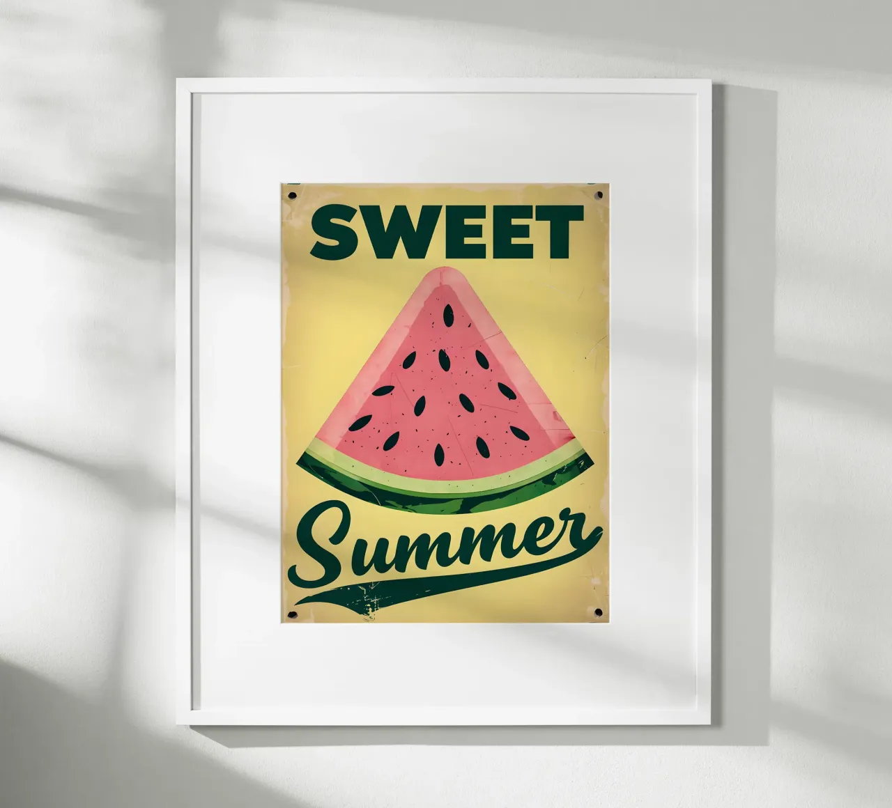 Poster d'epoca con dolce anguria estiva poster con telaio in plastica da 🥝 KIWI STORE