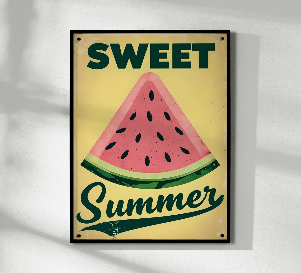 Poster d'epoca con dolce anguria estiva poster con telaio in plastica da 🥝 KIWI STORE