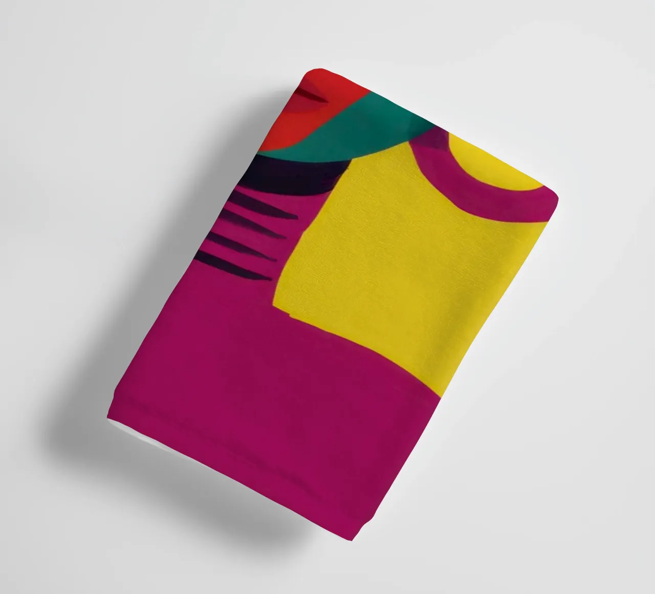 Levendig abstract gezicht badhanddoek van Flock Reverie
