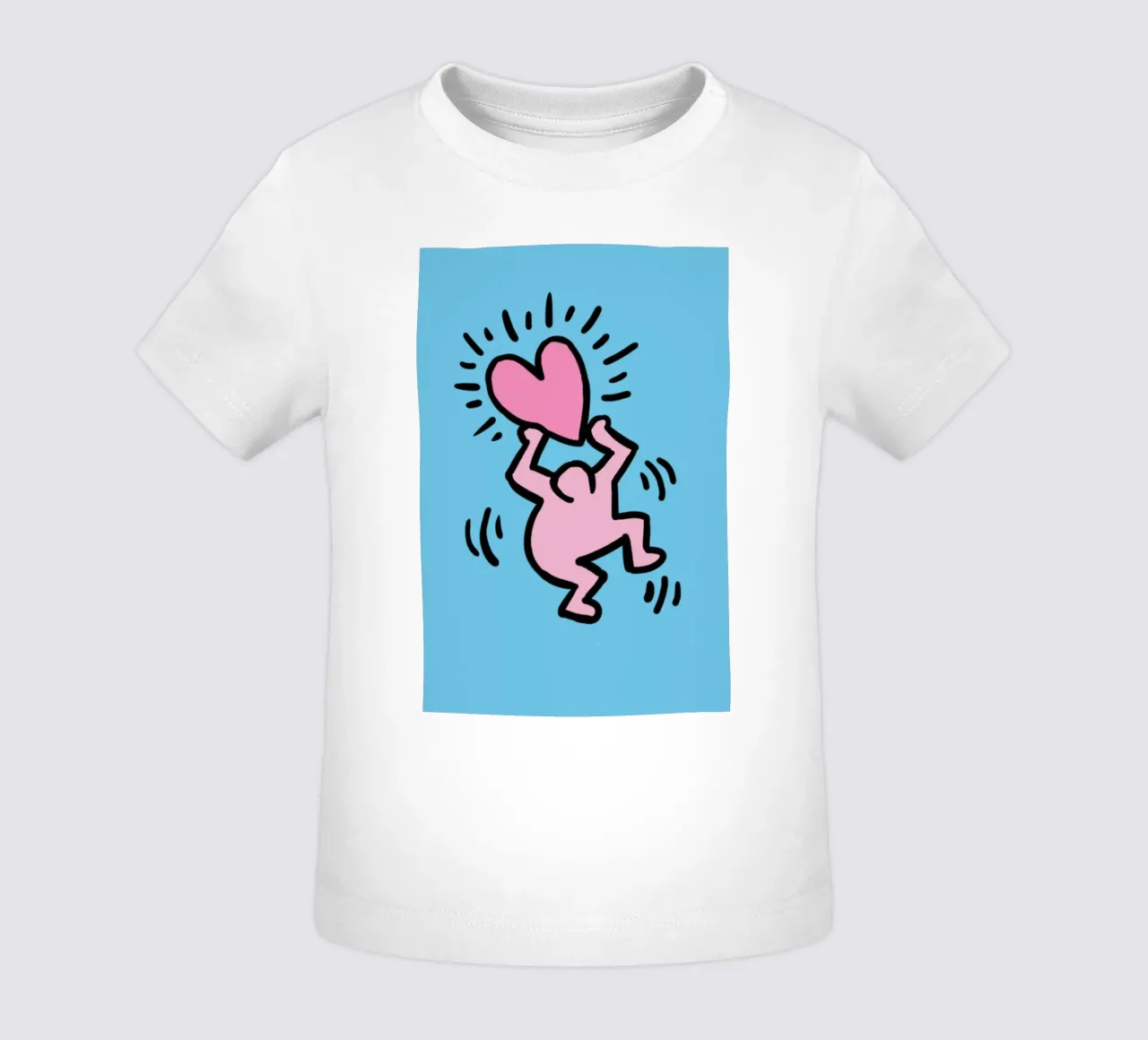 Un amore di popolo - Keith Haring maglietta neonato da SRI WEDARI GALLERY