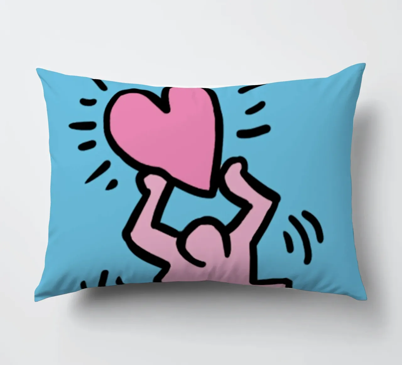 Un amore di popolo - Keith Haring cuscino da SRI WEDARI GALLERY
