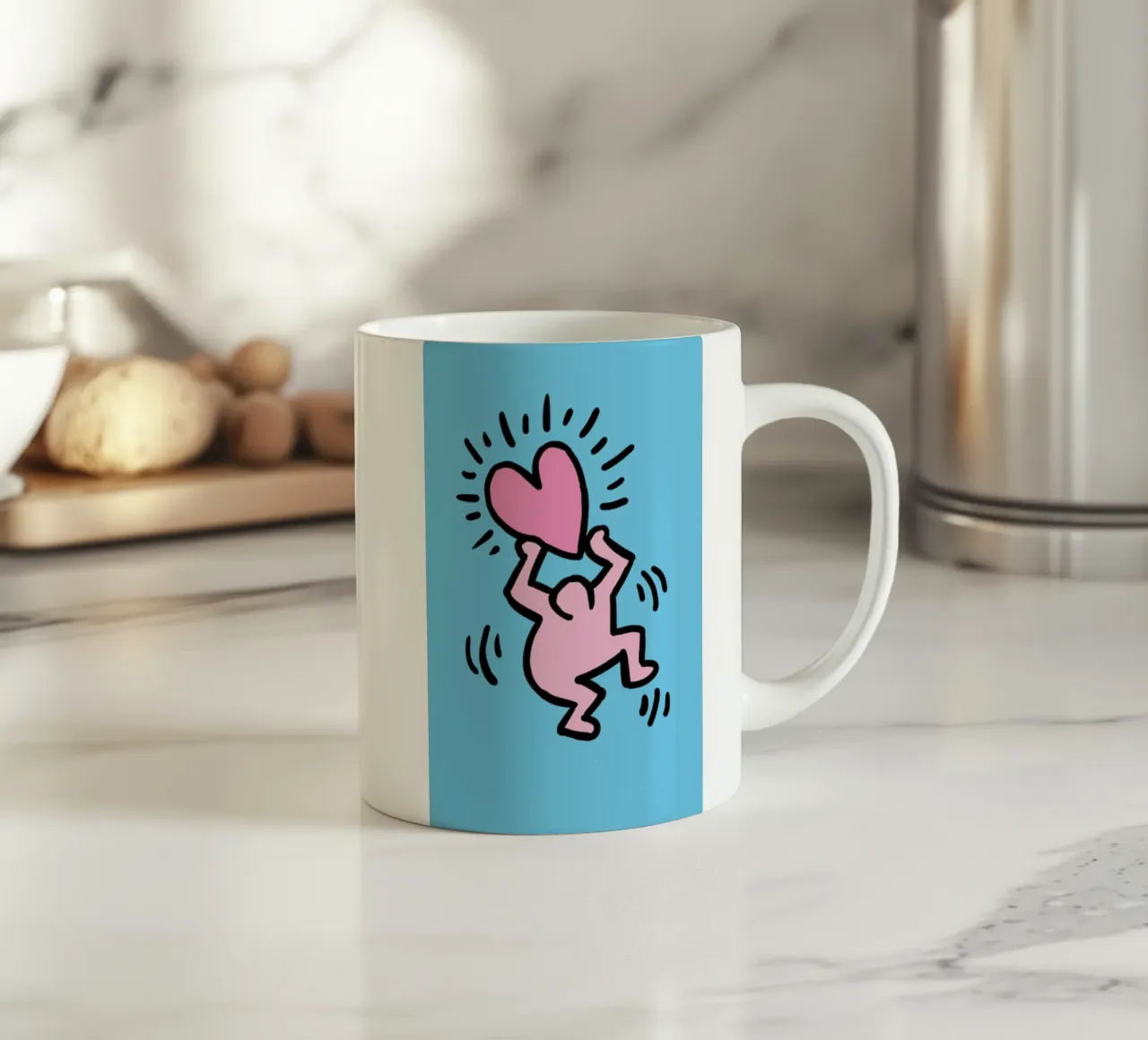 Un amore di popolo - Keith Haring tazza in ceramica da SRI WEDARI GALLERY
