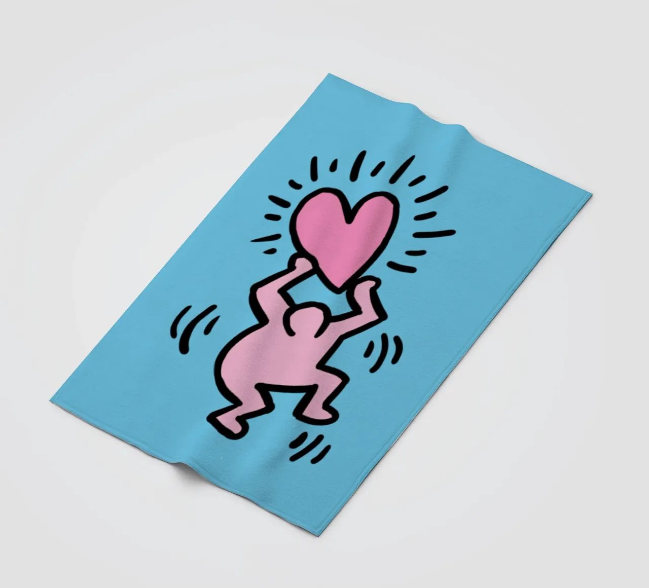 Un amore di popolo - Keith Haring coperta in pile da SRI WEDARI GALLERY