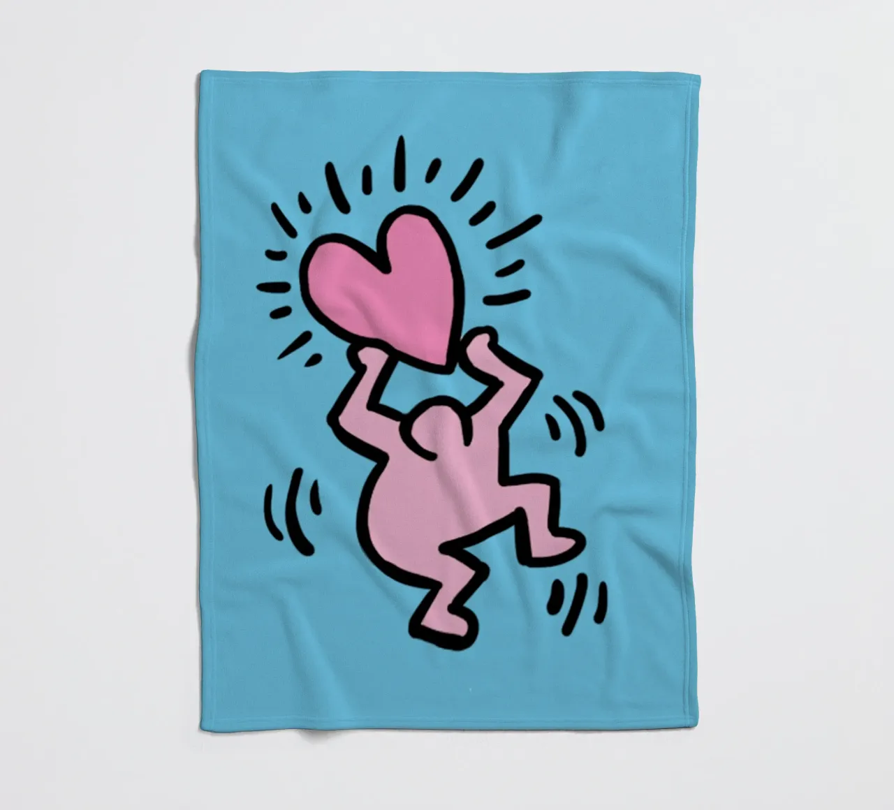 Un amore di popolo - Keith Haring coperta in pile da SRI WEDARI GALLERY