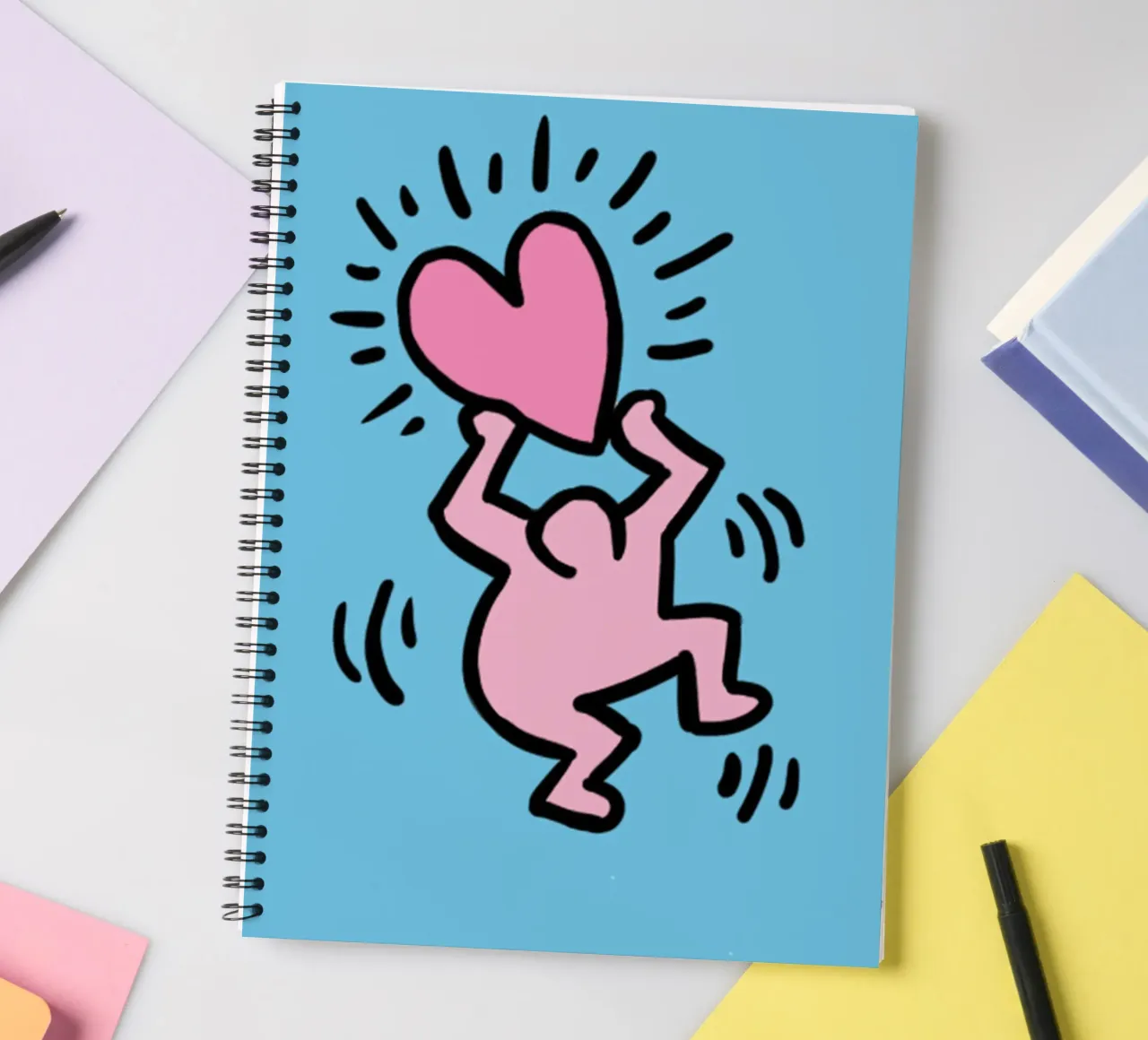 Un amore di popolo - Keith Haring diario ad anelli da SRI WEDARI GALLERY