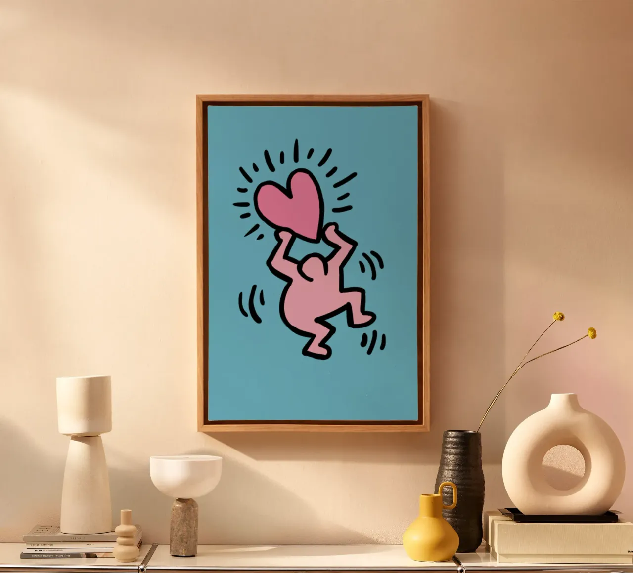 Un amore di popolo - Keith Haring tela da SRI WEDARI GALLERY