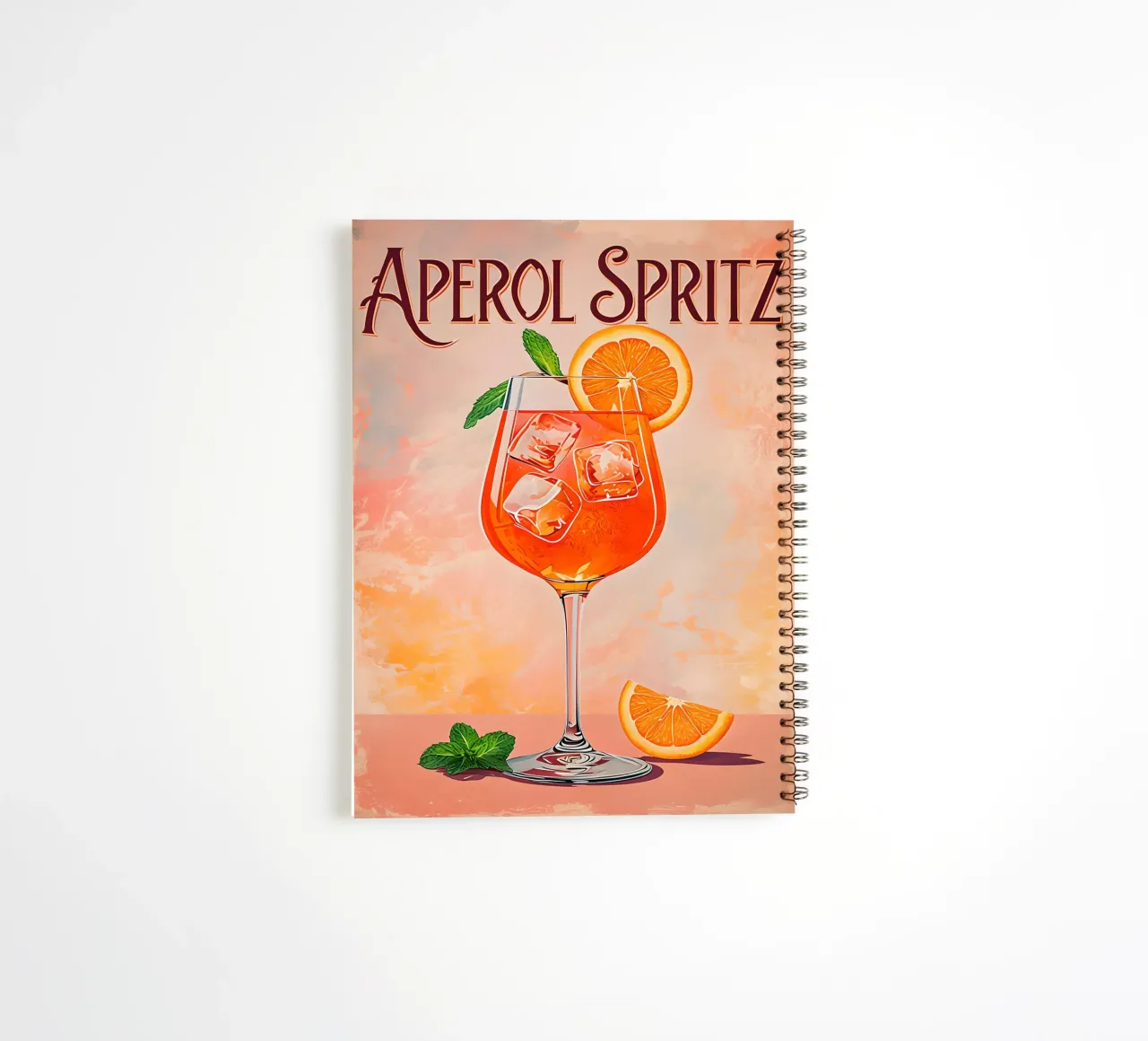 Illustrazione del cocktail Aperol Spritz diario ad anelli da 🥝 KIWI STORE